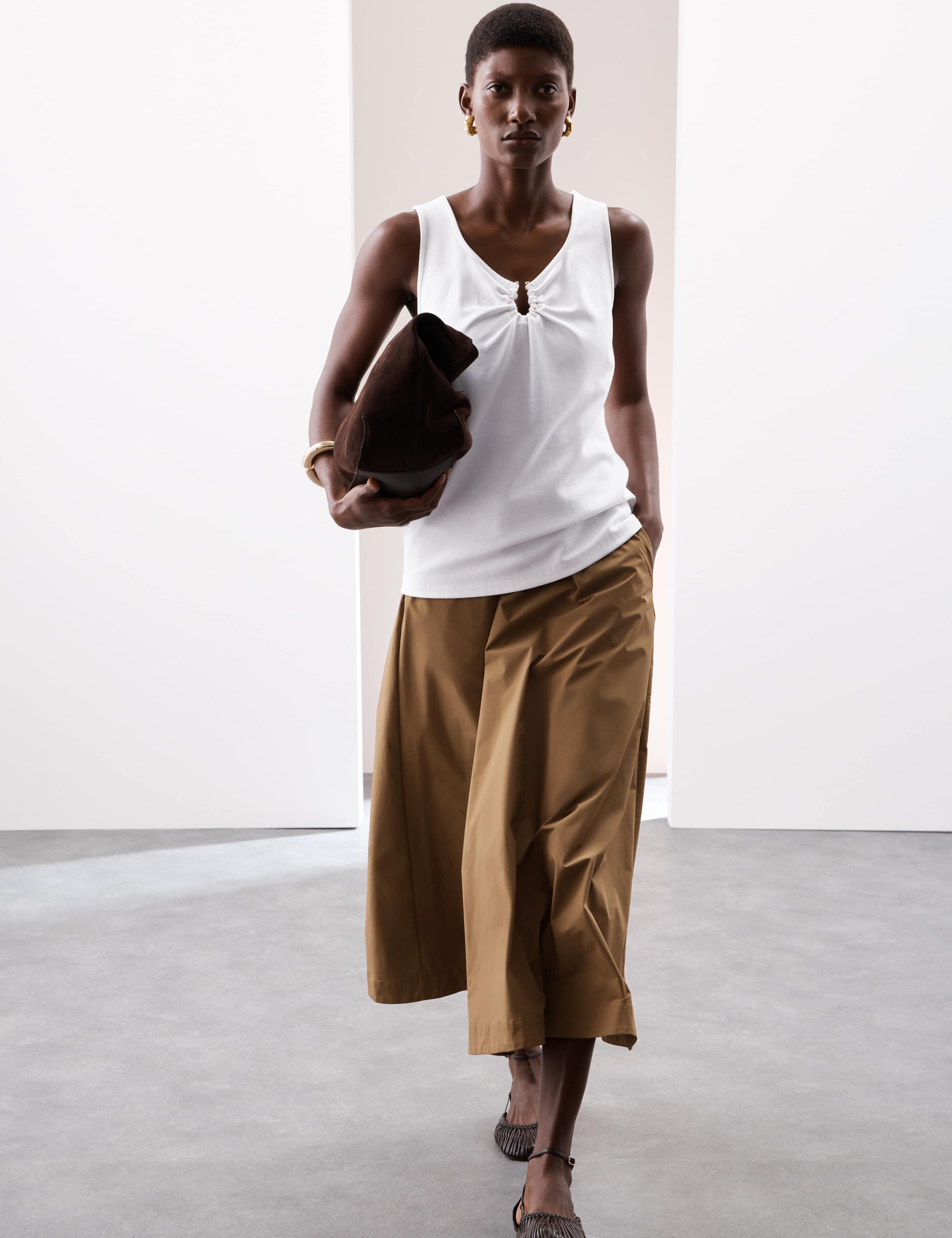 Cotton Rich Hardware Detail Vest 1 of 5