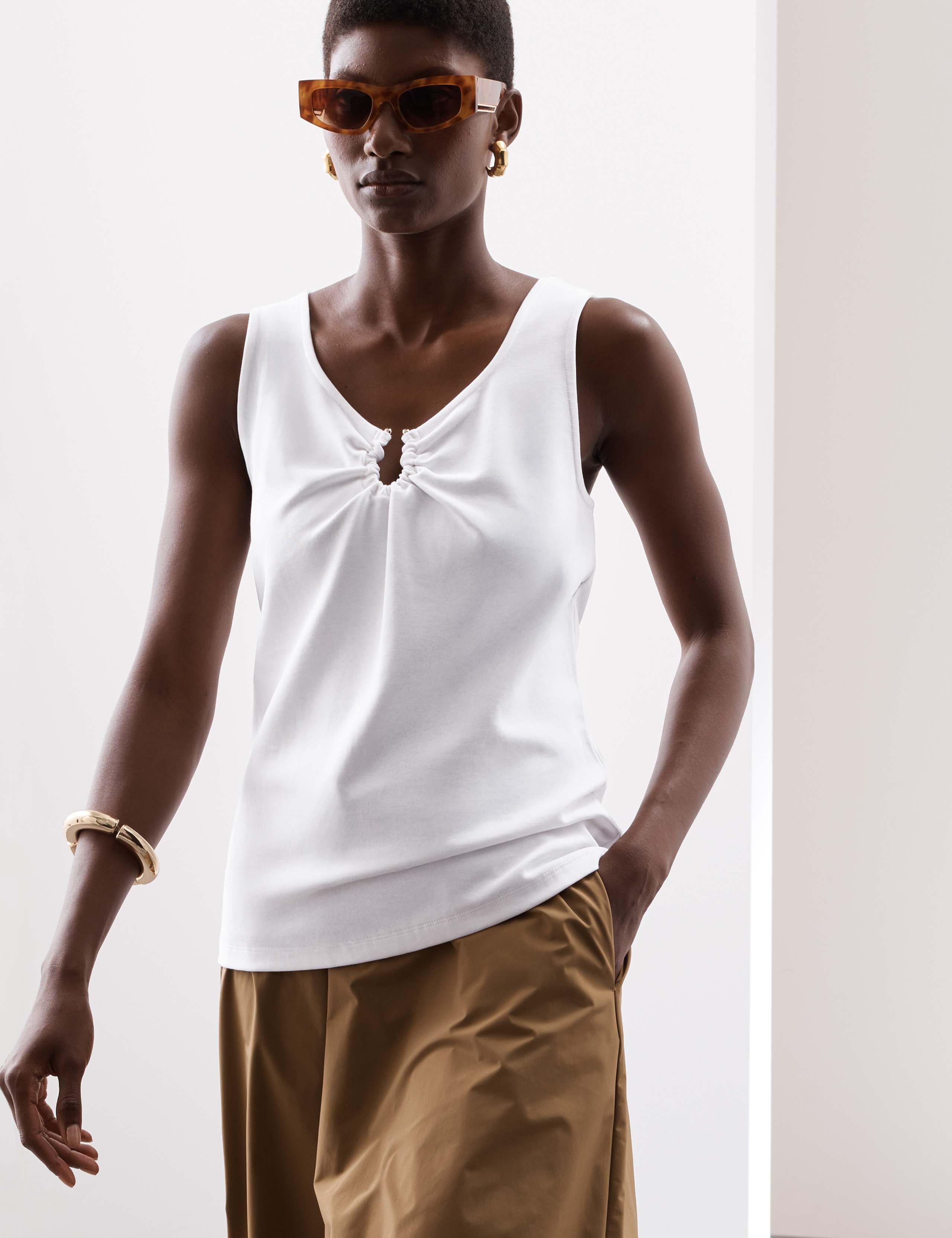 Cotton Rich Hardware Detail Vest 4 of 5