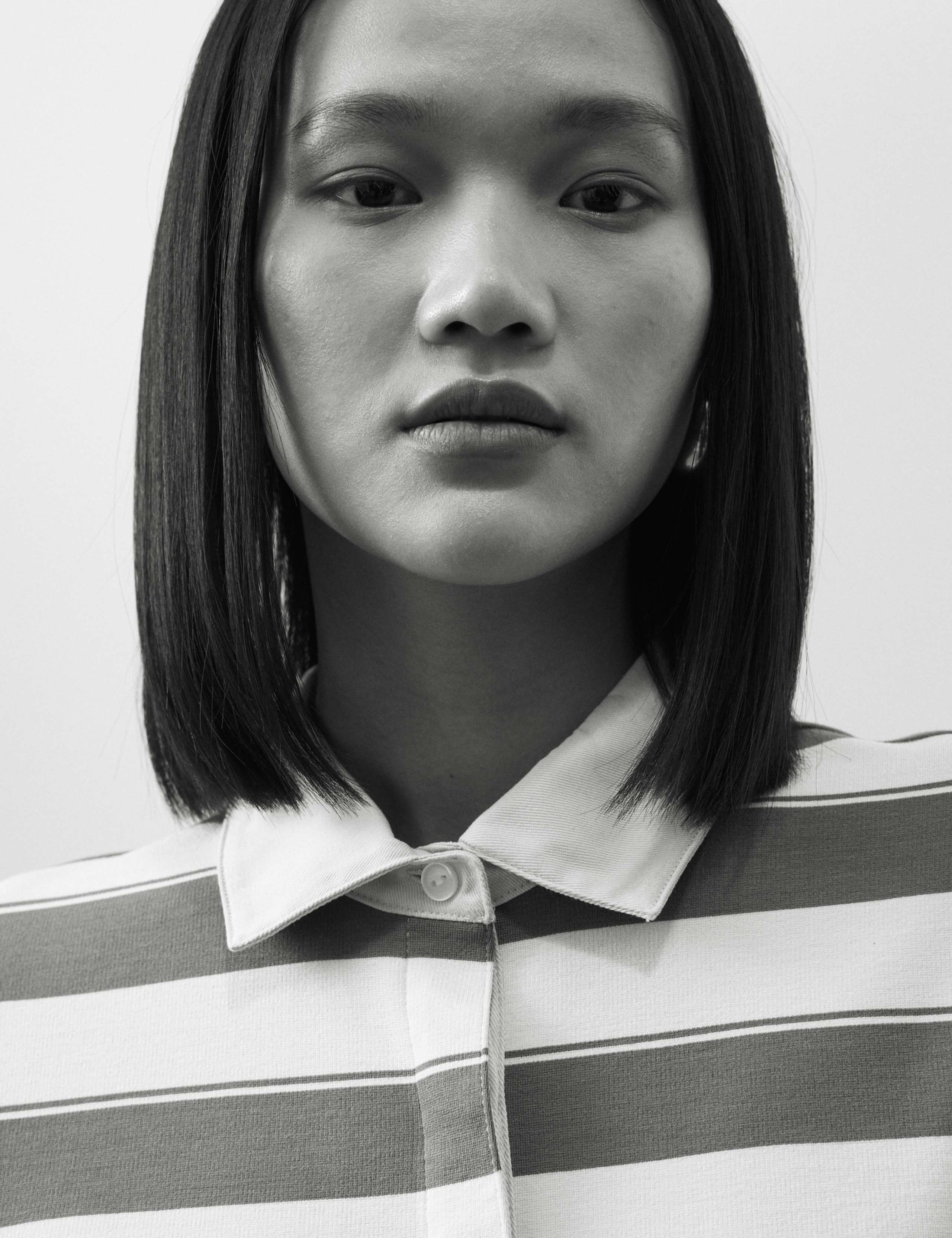 Jersey Striped Cropped Polo Top 3 of 5