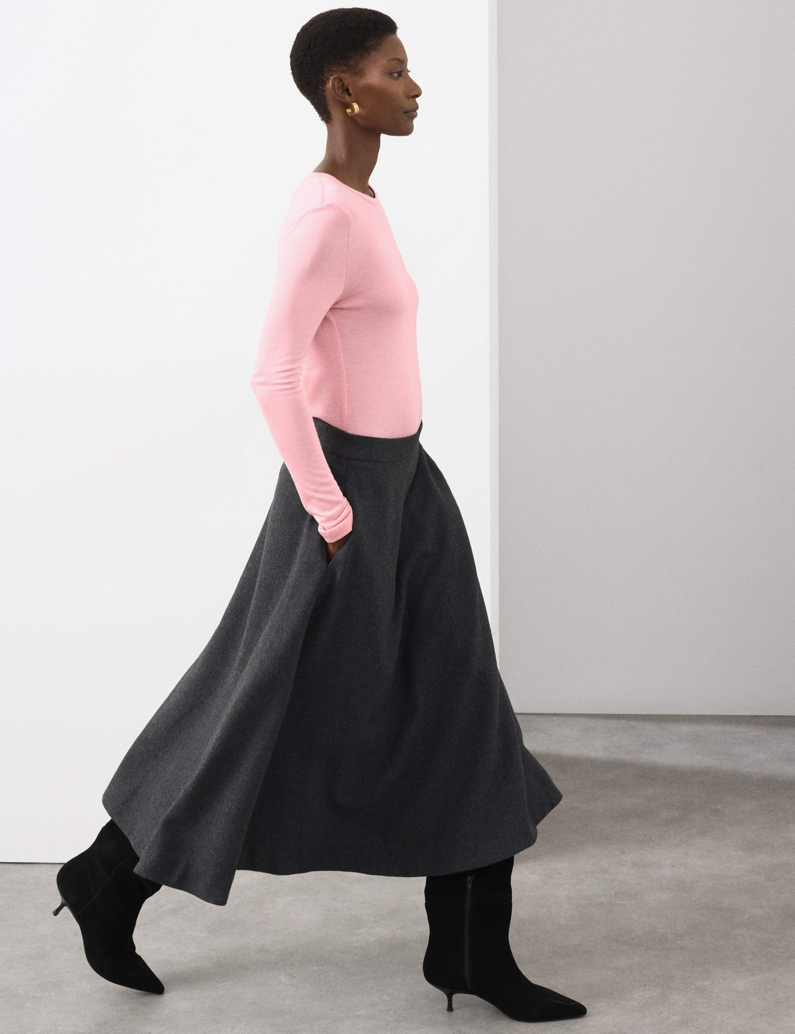 Crew Neck Top with Silk 1 of 6