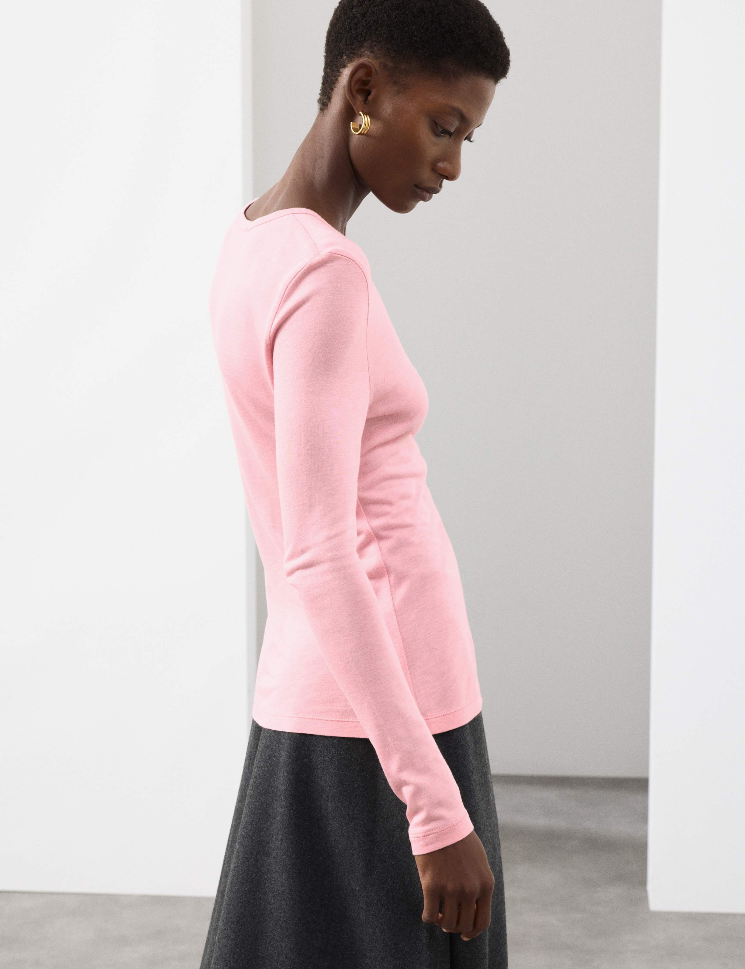 Crew Neck Top with Silk 3 of 6