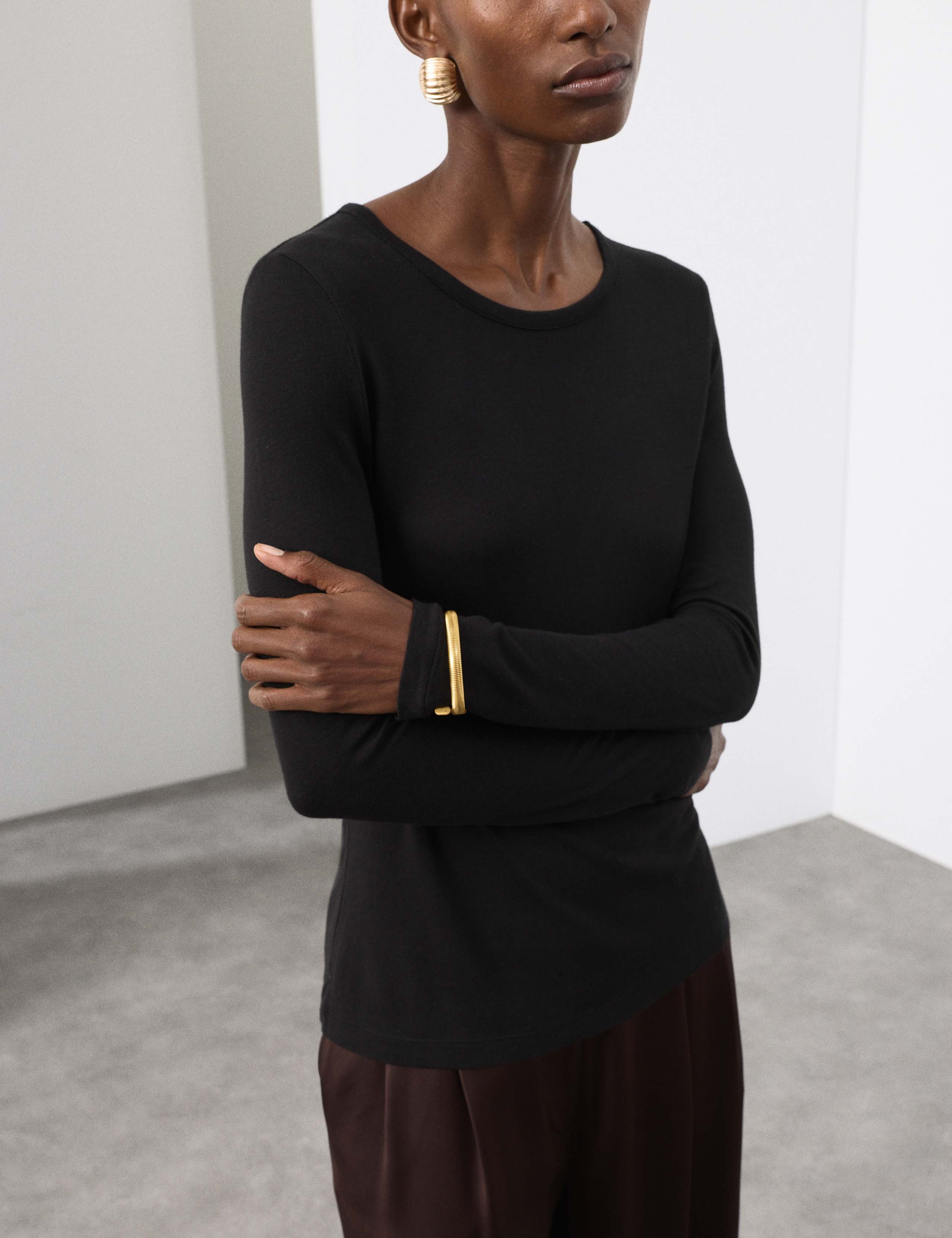 Crew Neck Top with Silk 3 of 6