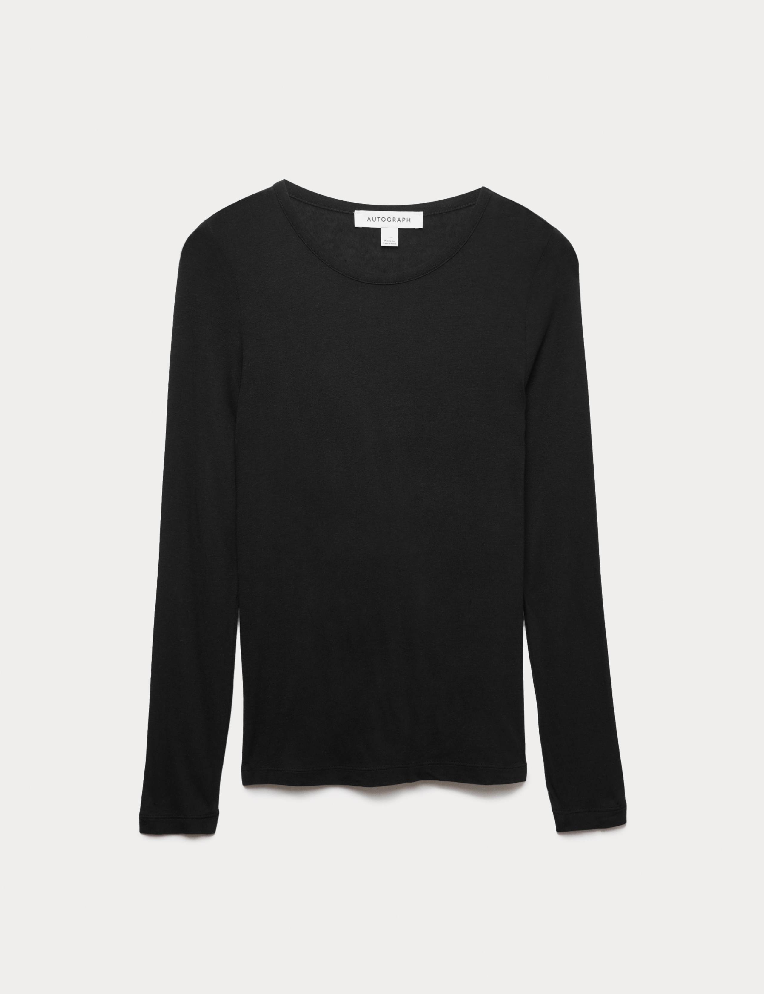 Crew Neck Top with Silk 2 of 6