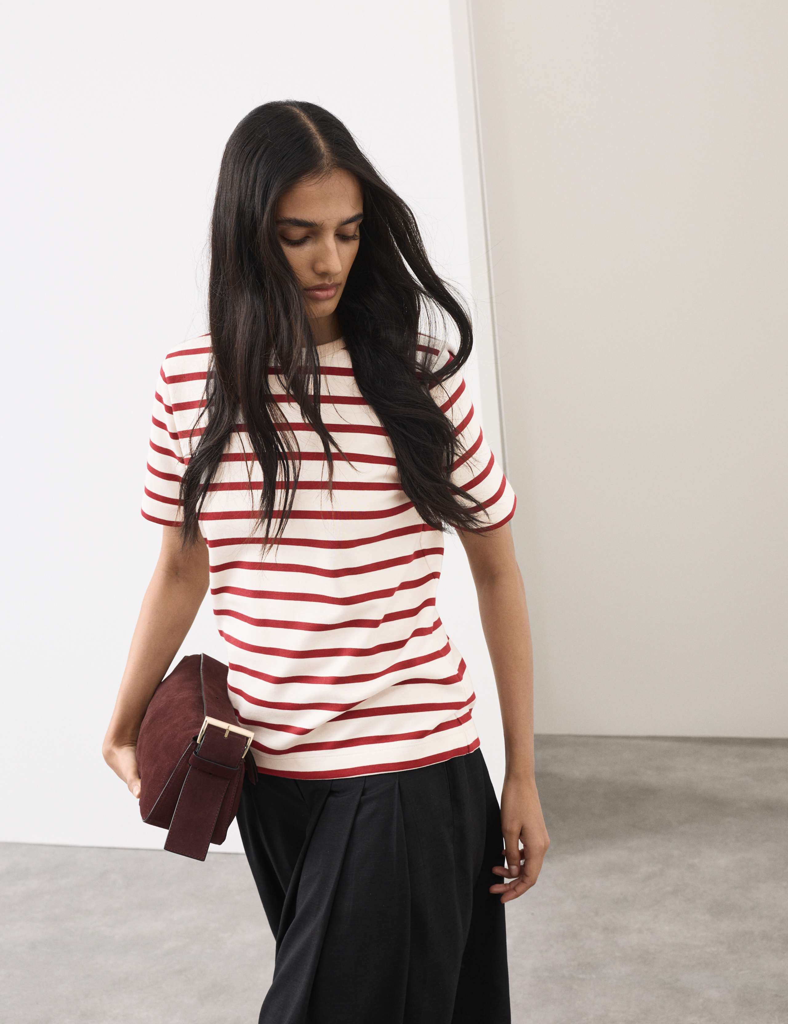 Cotton Rich Striped T-Shirt 1 of 6