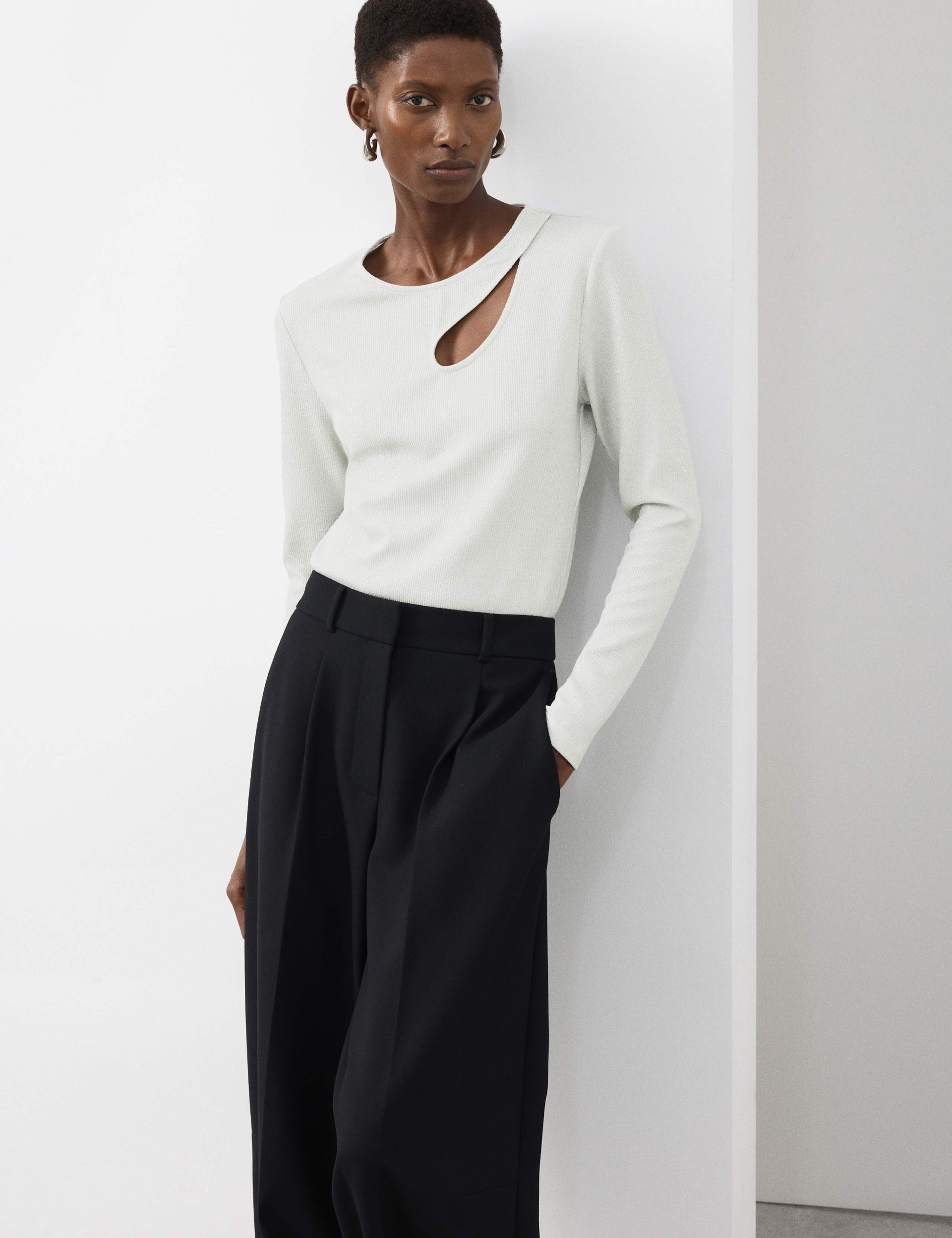 Jersey Sparkly Cut Out Top 1 of 6