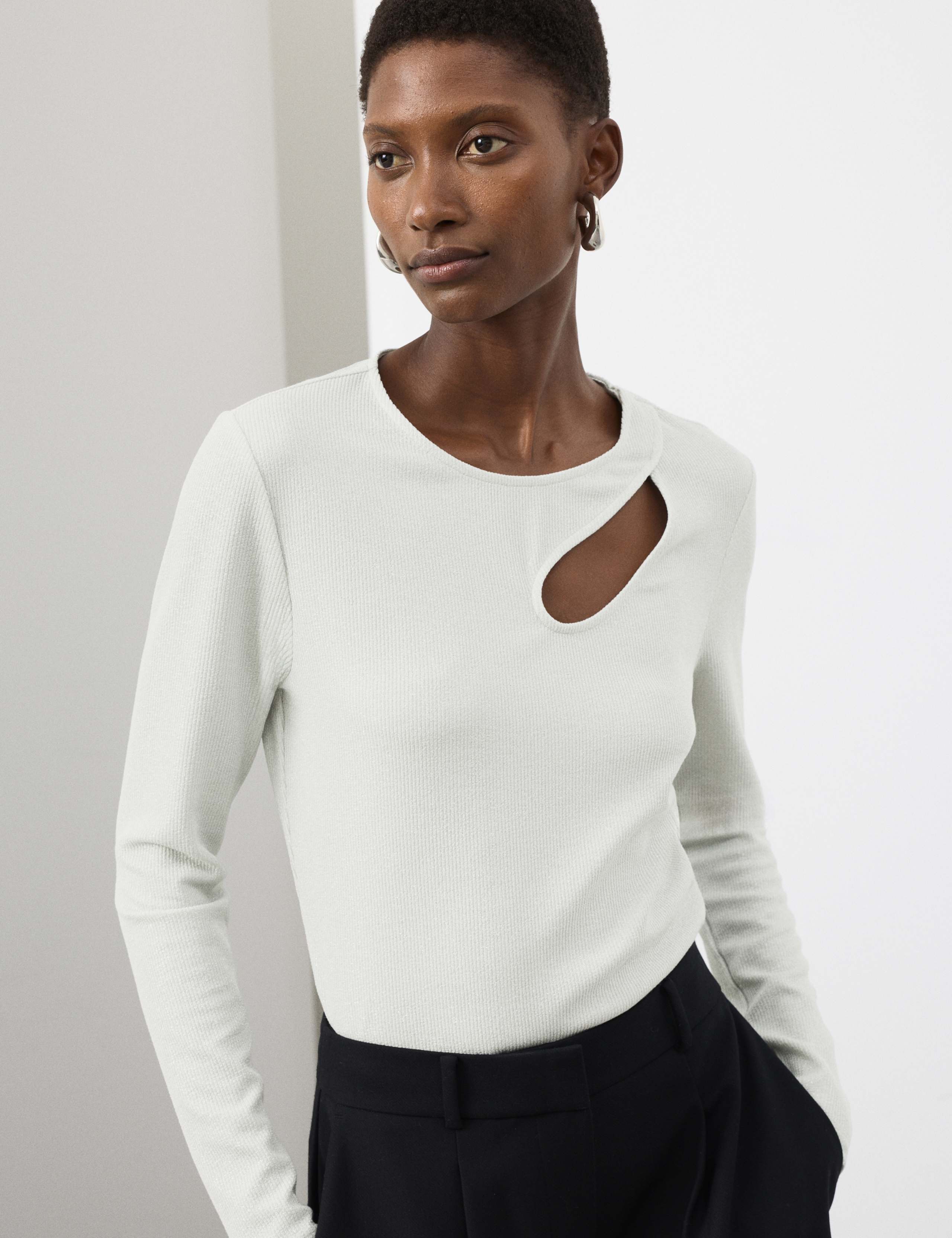 Jersey Sparkly Cut Out Top 6 of 6