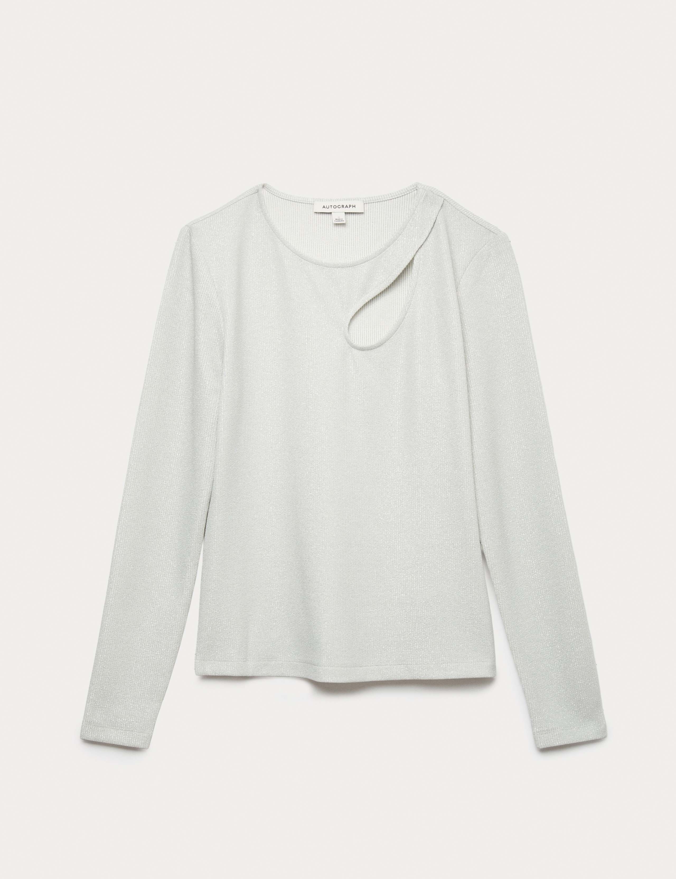 Jersey Sparkly Cut Out Top 2 of 6