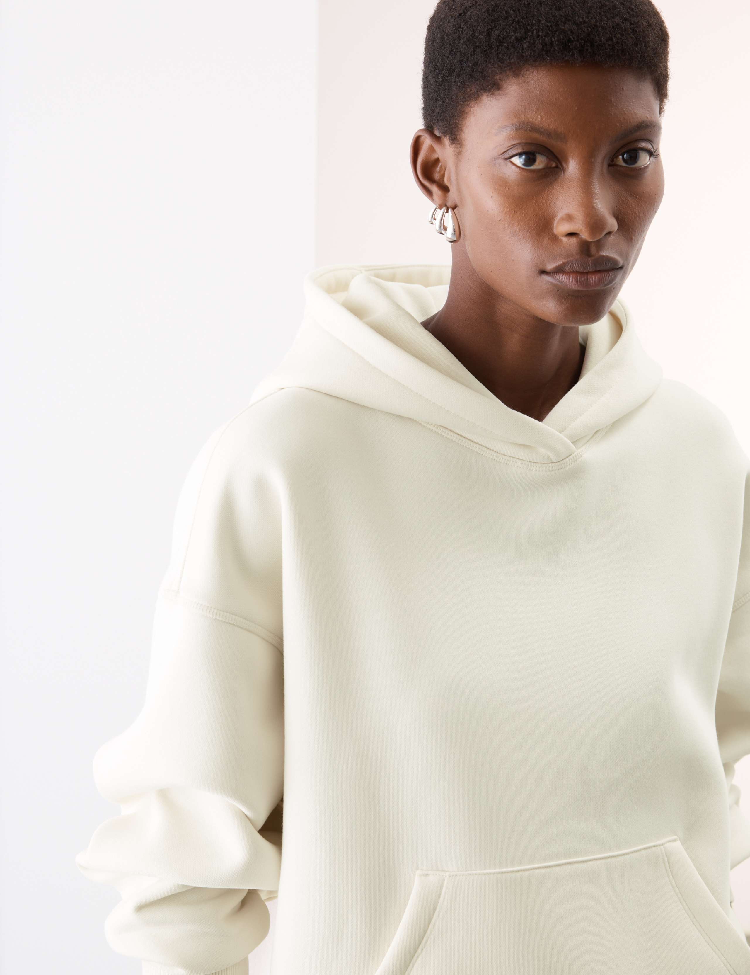 Brushed Cotton Blend Relaxed Hoodie 5 of 7
