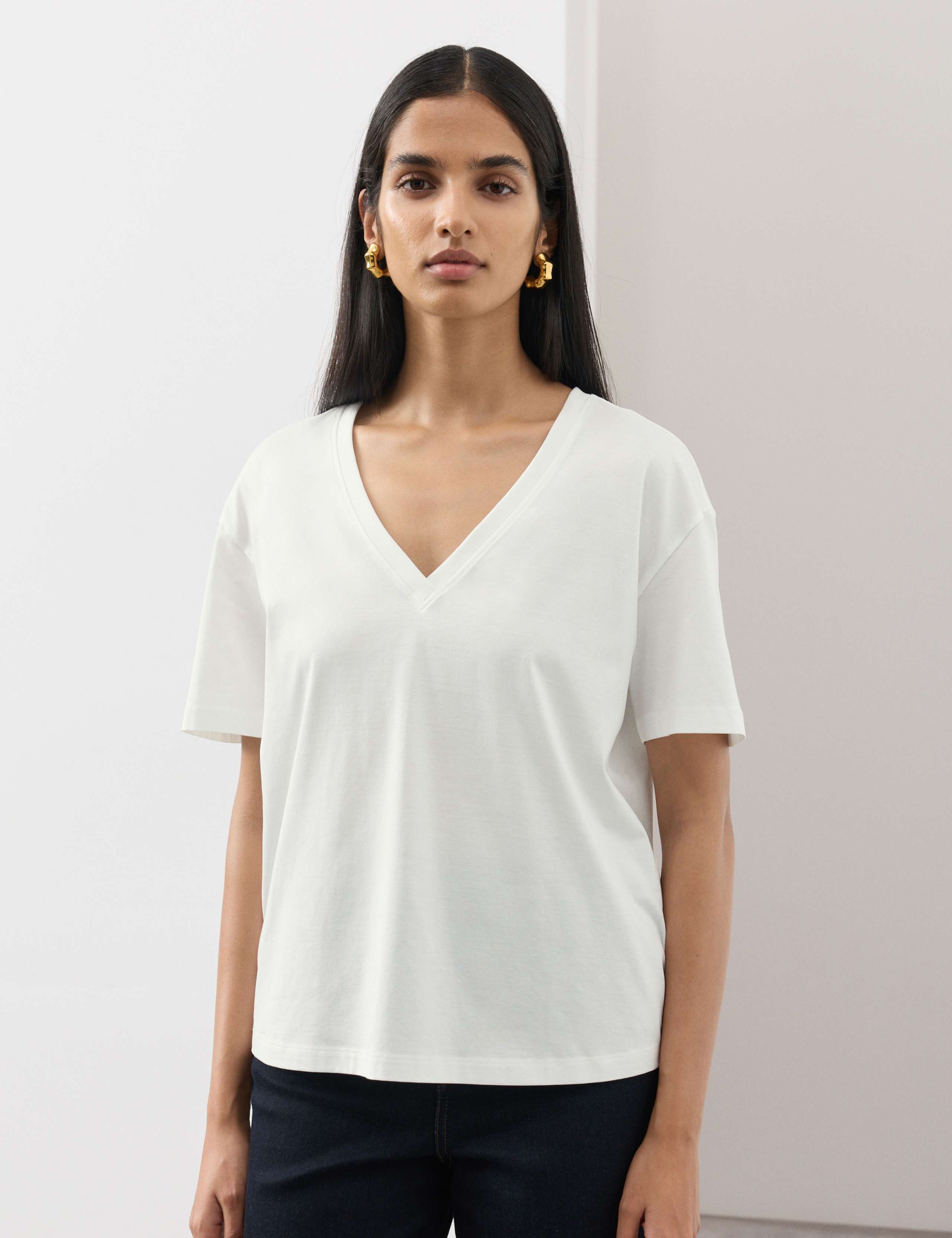 Pure Supima™ Cotton V-Neck T-shirt 4 of 7