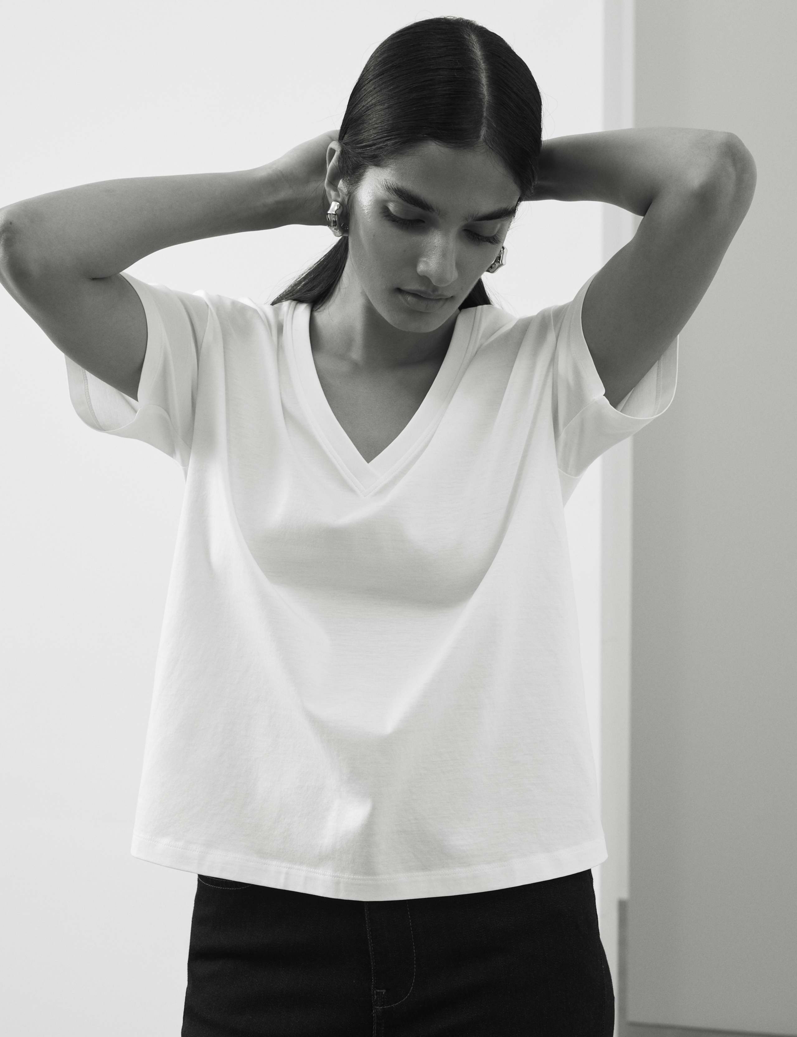 Pure Supima™ Cotton V-Neck T-shirt 6 of 7