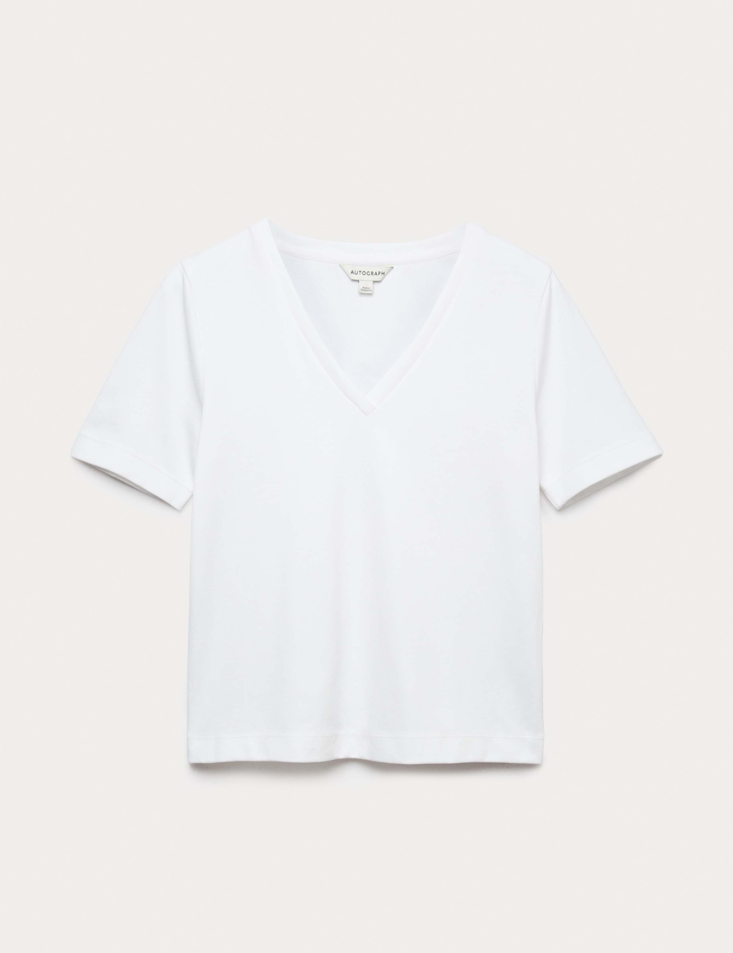 Cotton Rich V-Neck T-Shirt 2 of 2