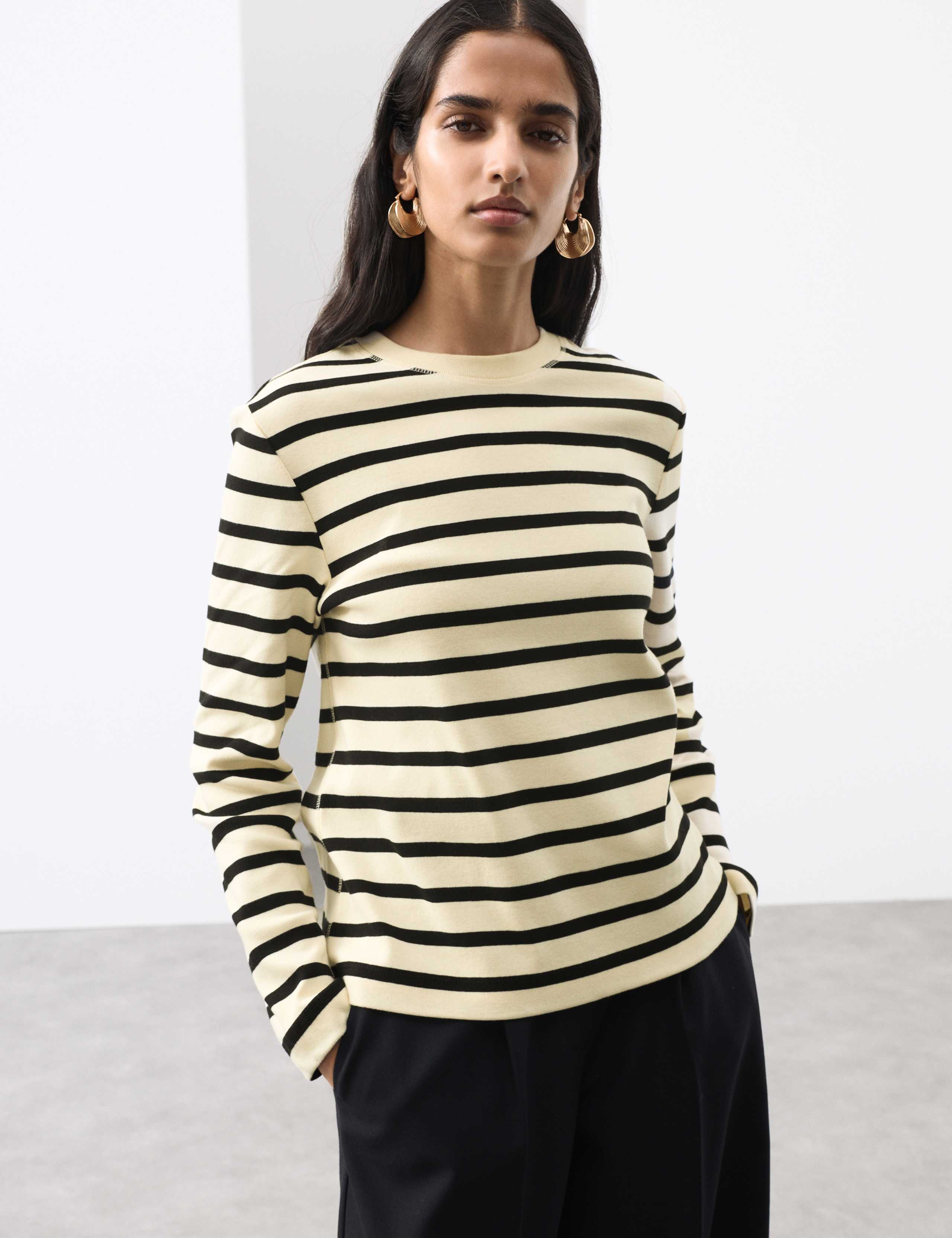 Pure Cotton Striped Top 1 of 7