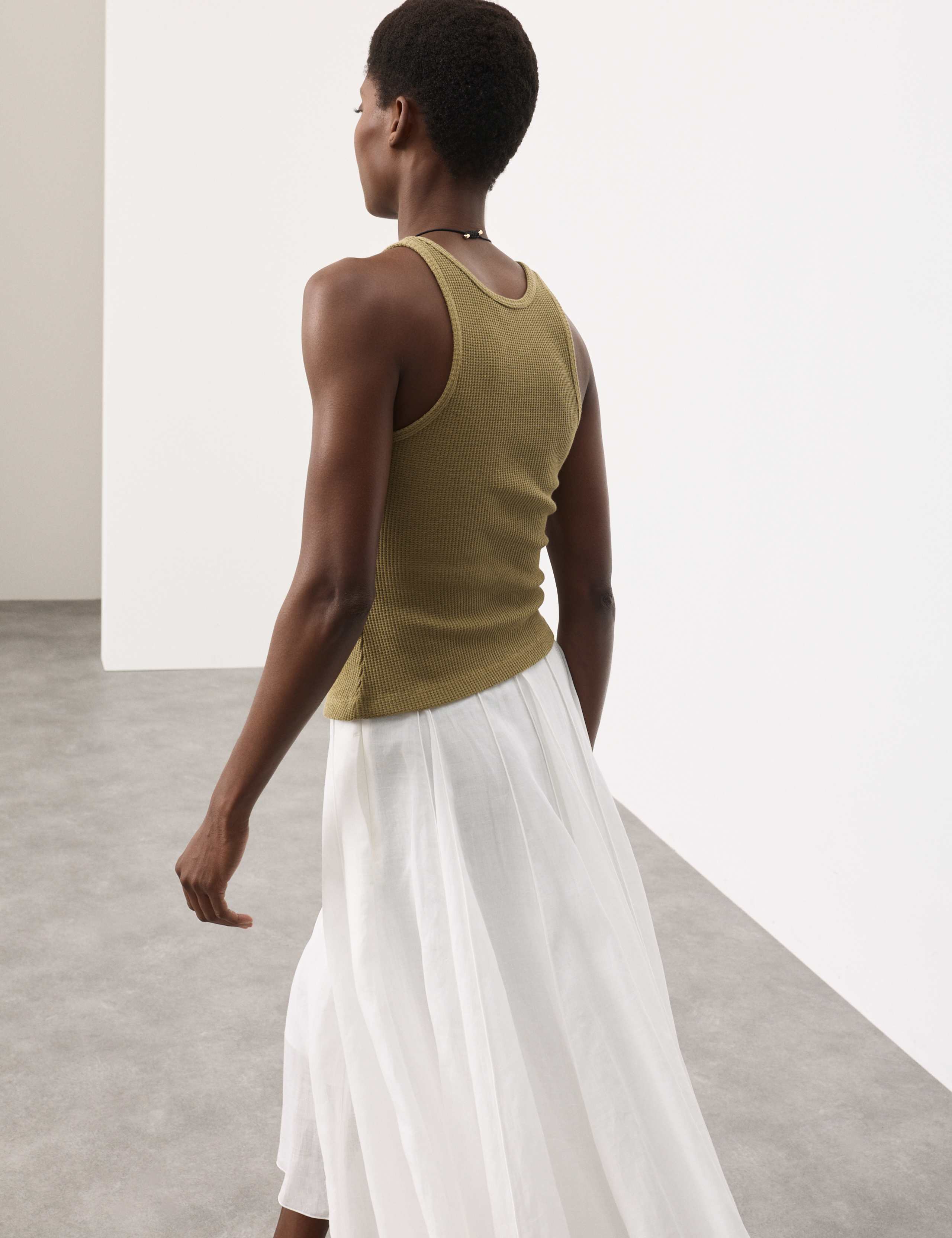 Cotton Rich Sparkly Waffle Tank Top 5 of 6