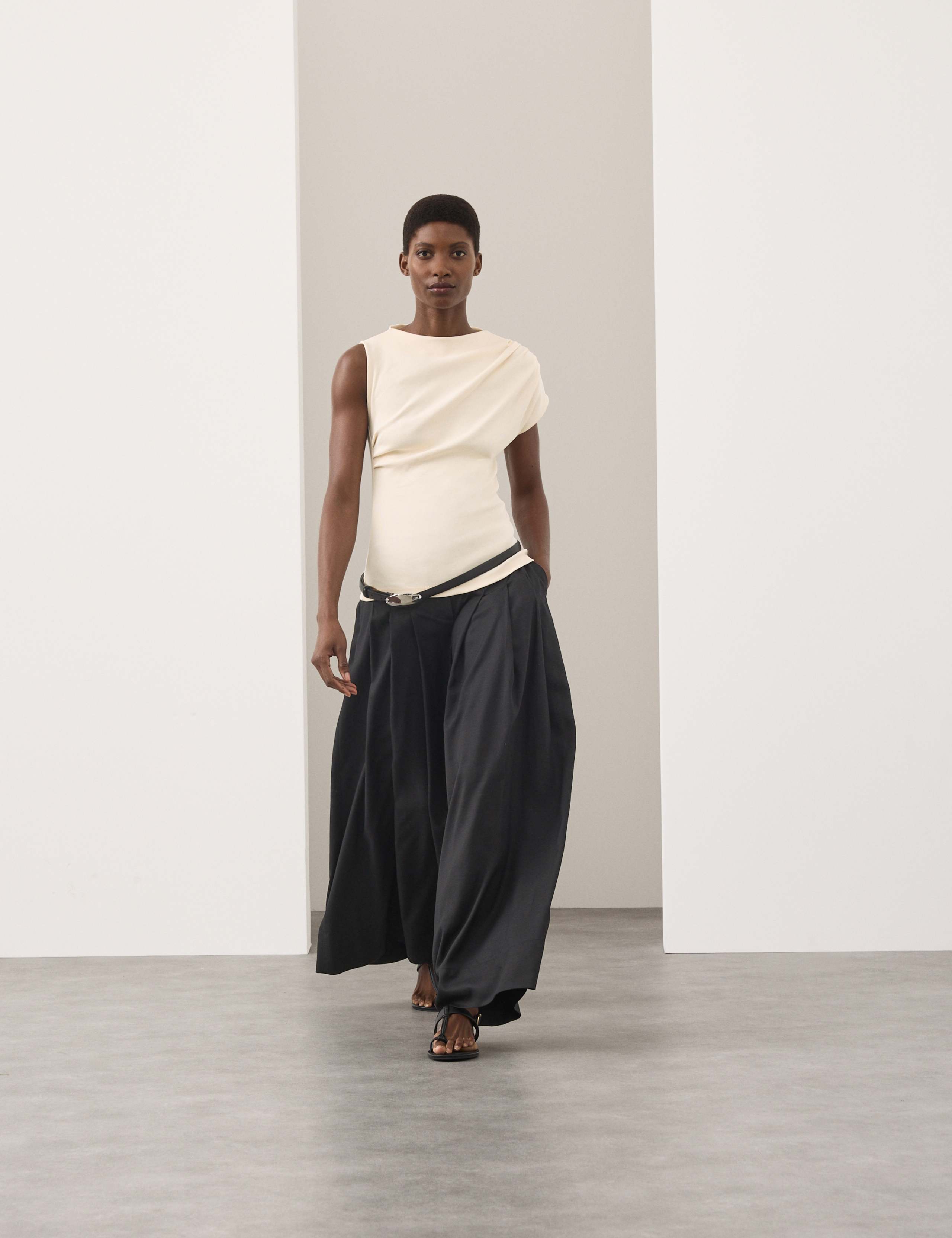 Pure Cotton Ruched Asymmetrical Top 4 of 7