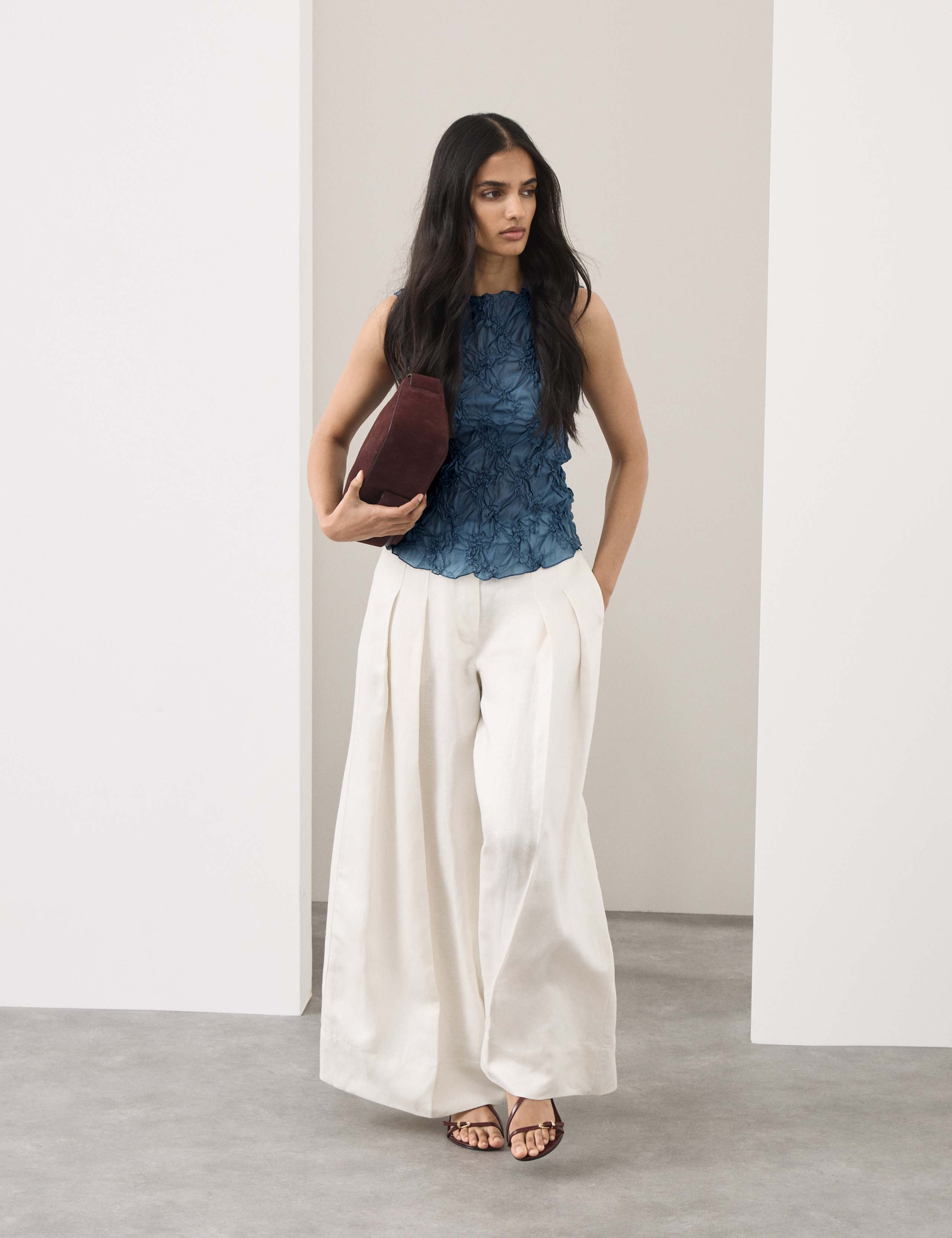 Lyocell Rich Textured Vest Top 3 of 6