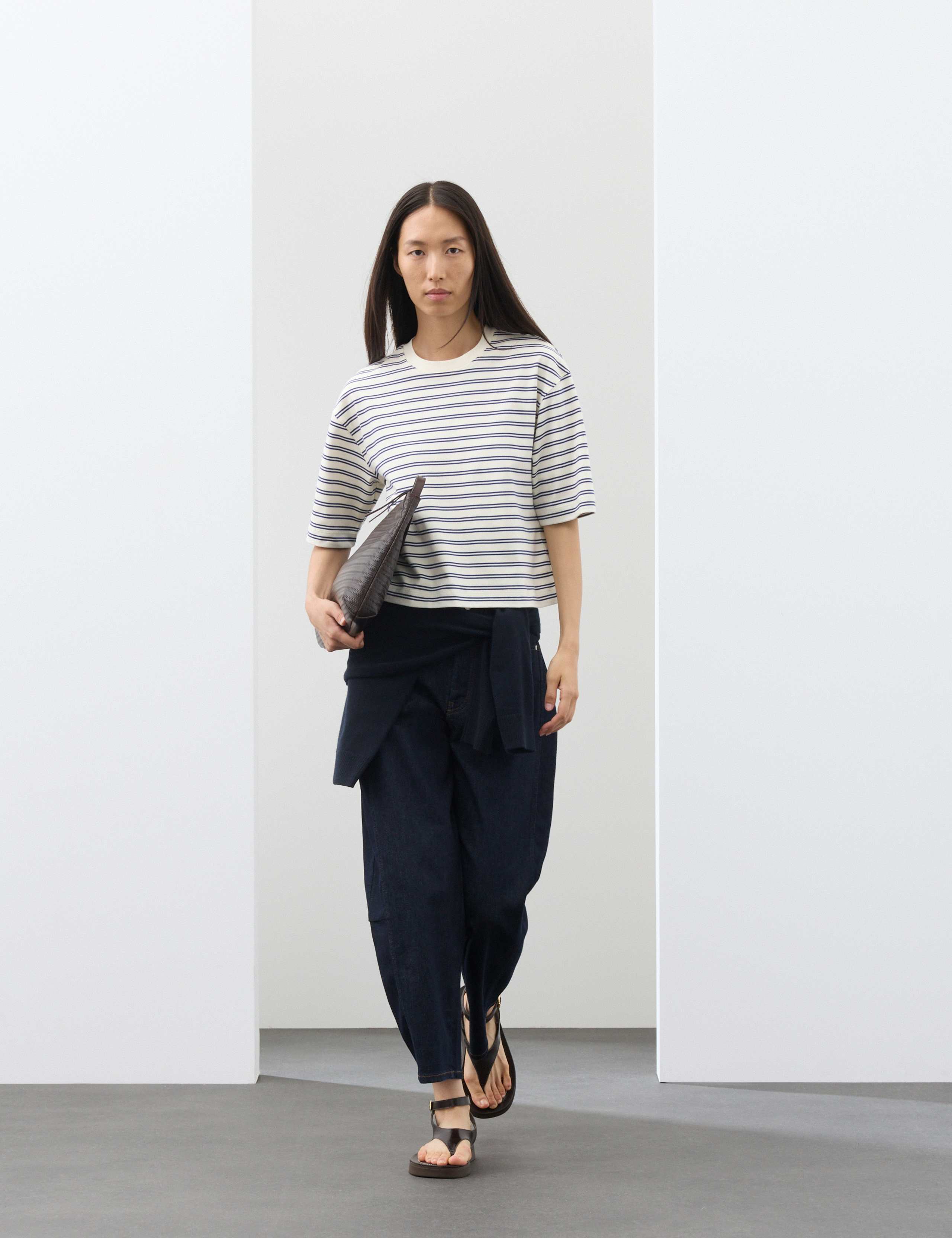 Pure Cotton Striped Relaxed T-Shirt 4 of 6