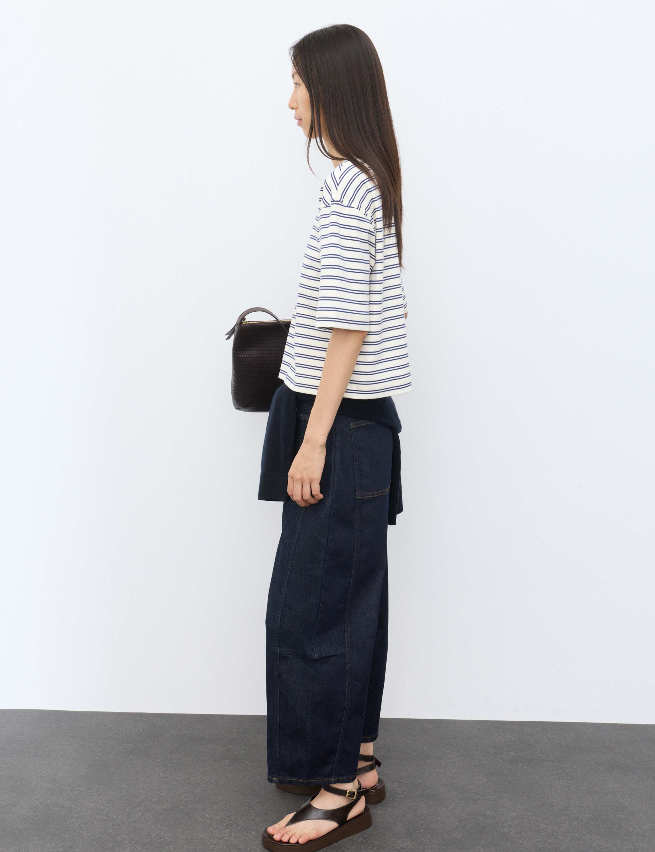Pure Cotton Striped Relaxed T-Shirt 5 of 6