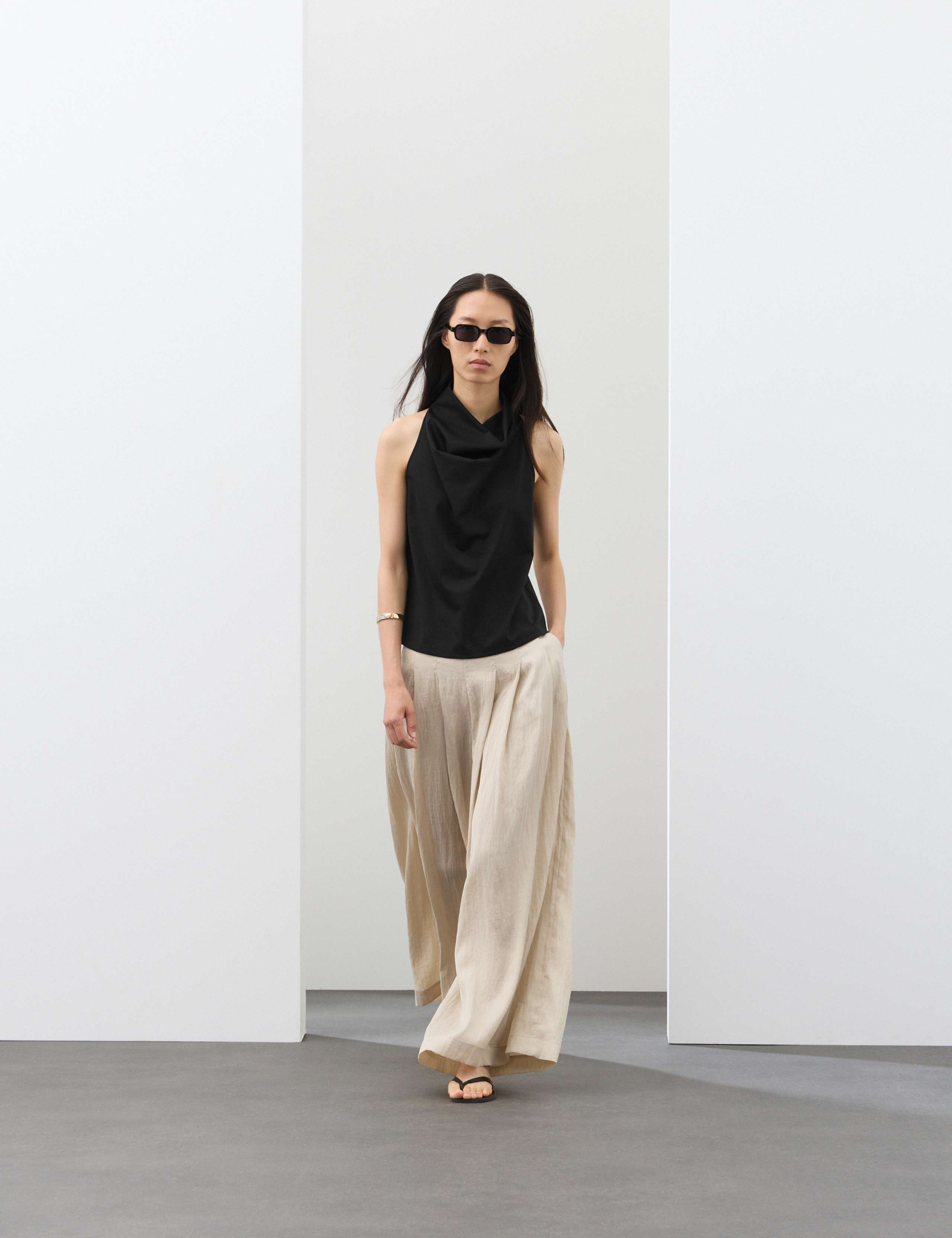 Lyocell Rich Cowl Neck Sleeveless Top 5 of 7