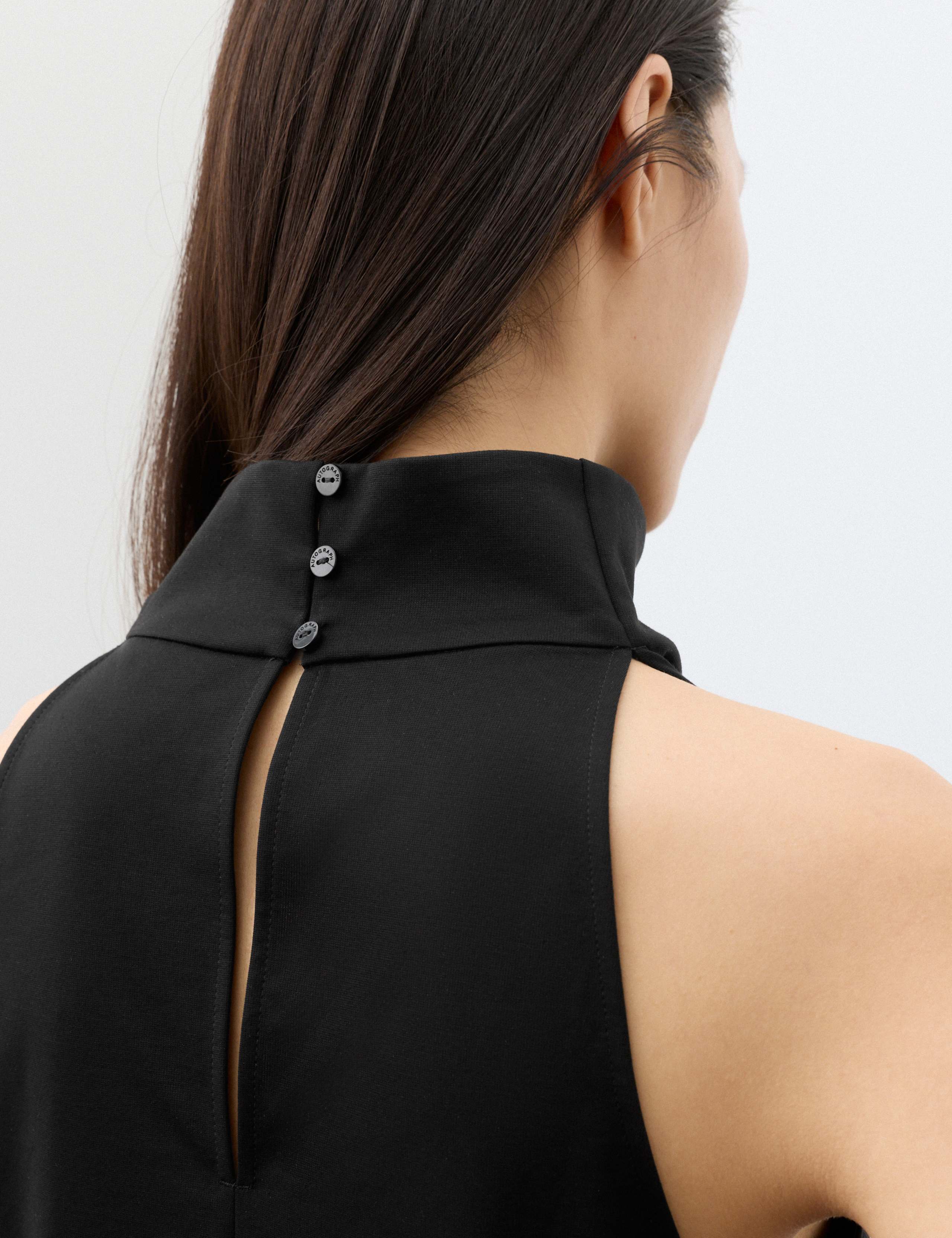 Lyocell Rich Cowl Neck Sleeveless Top 6 of 7