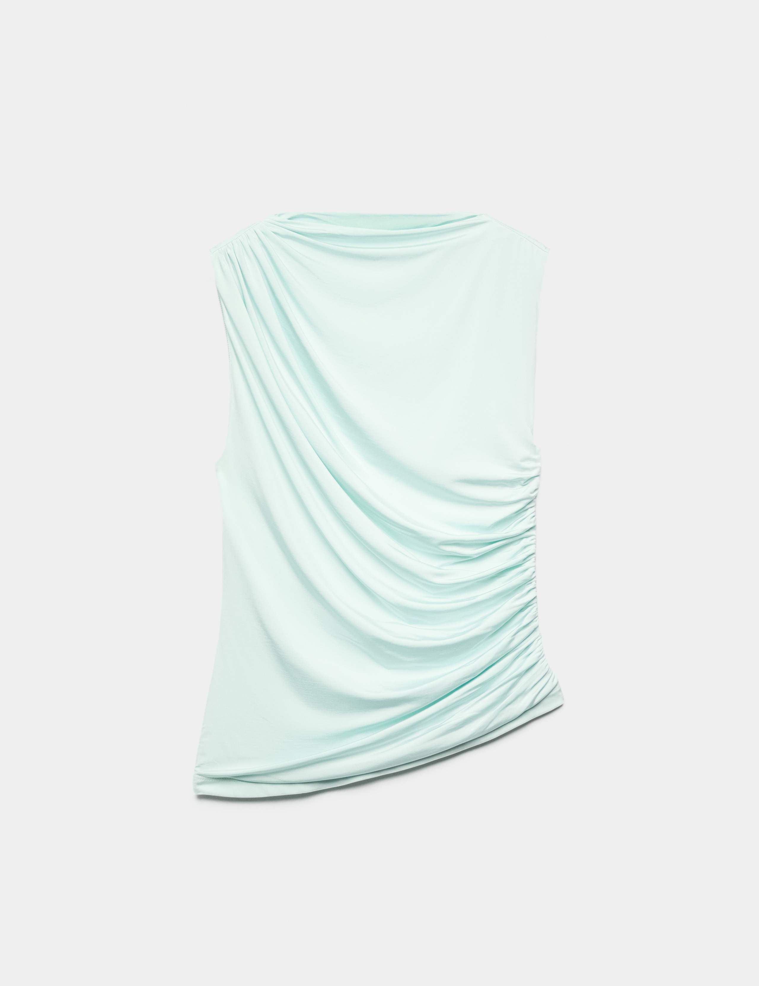 Jersey Draped Vest Top with Silk 2 of 6