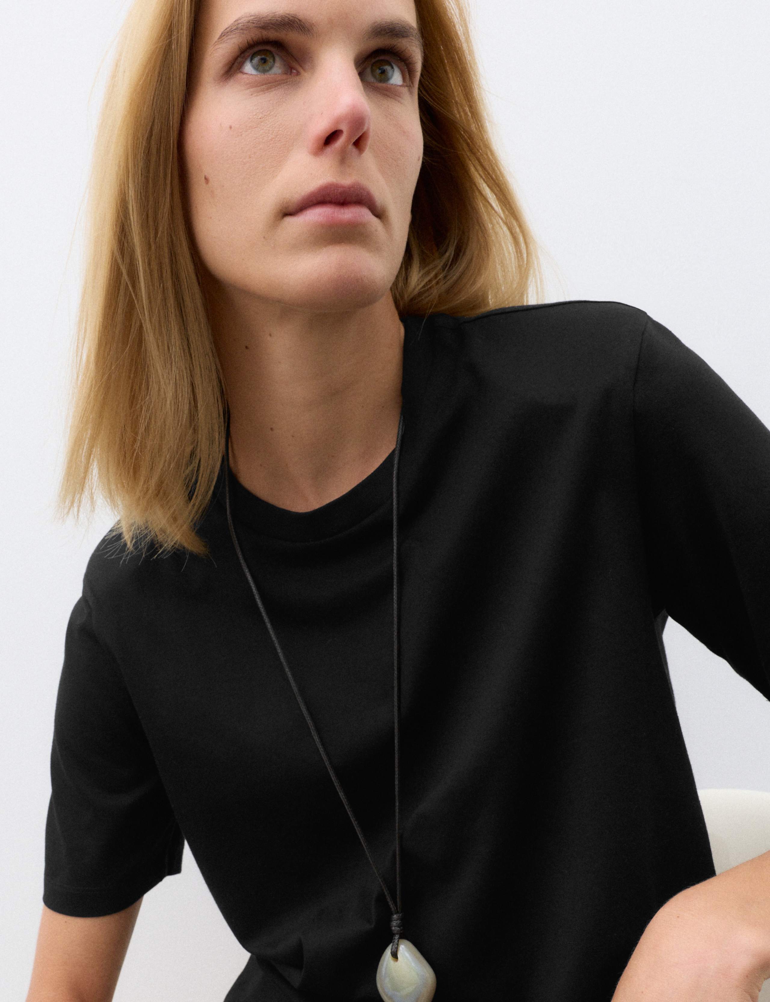 Pure Cotton Padded Shoulder T-Shirt 5 of 5