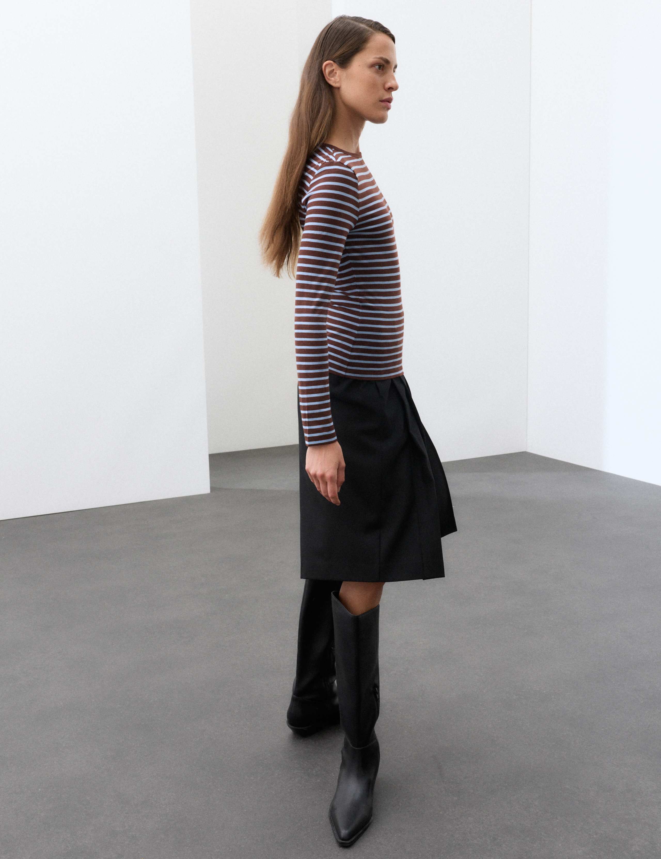 Striped Regular Fit Top with Wool 4 of 6
