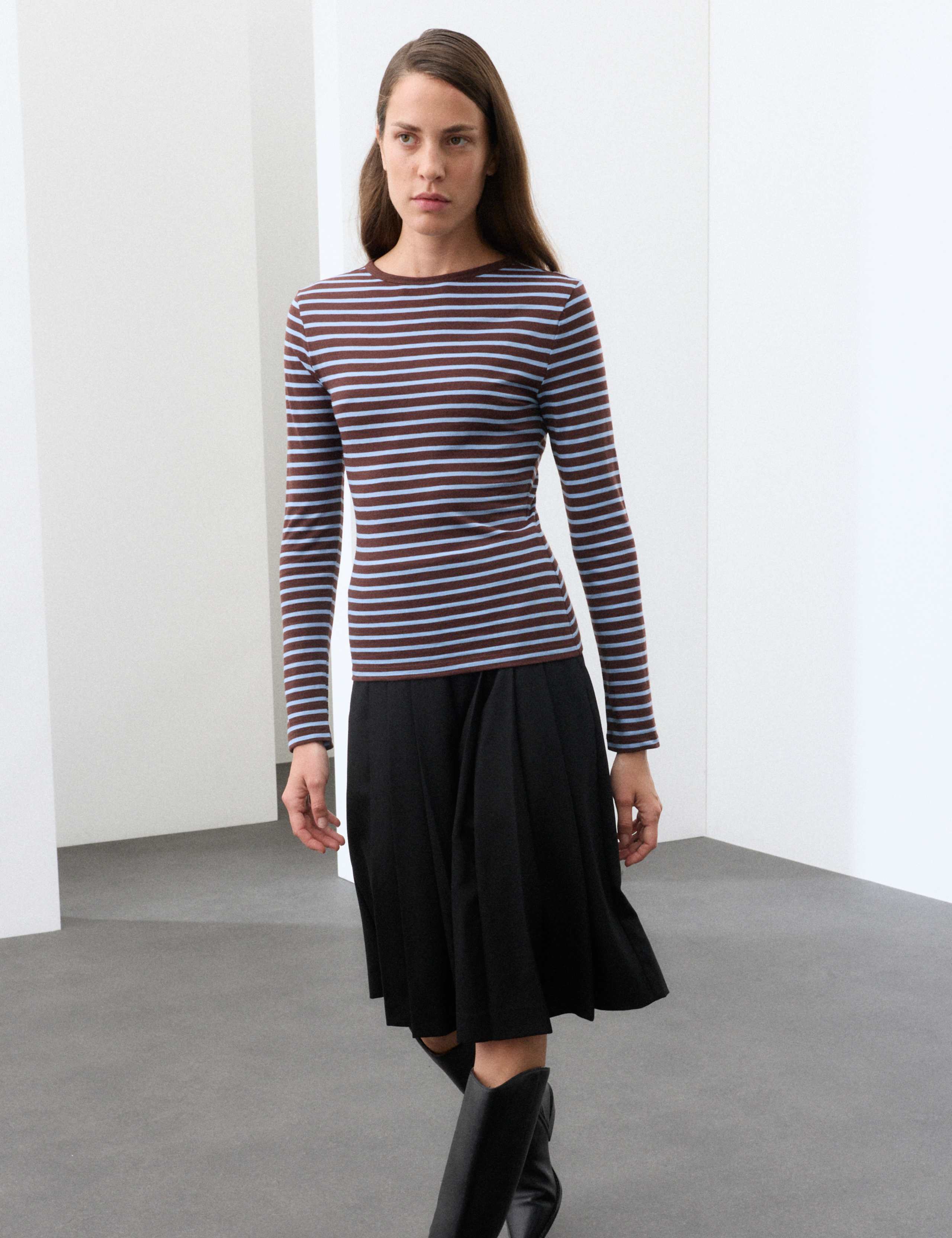 Striped Regular Fit Top with Wool 5 of 6