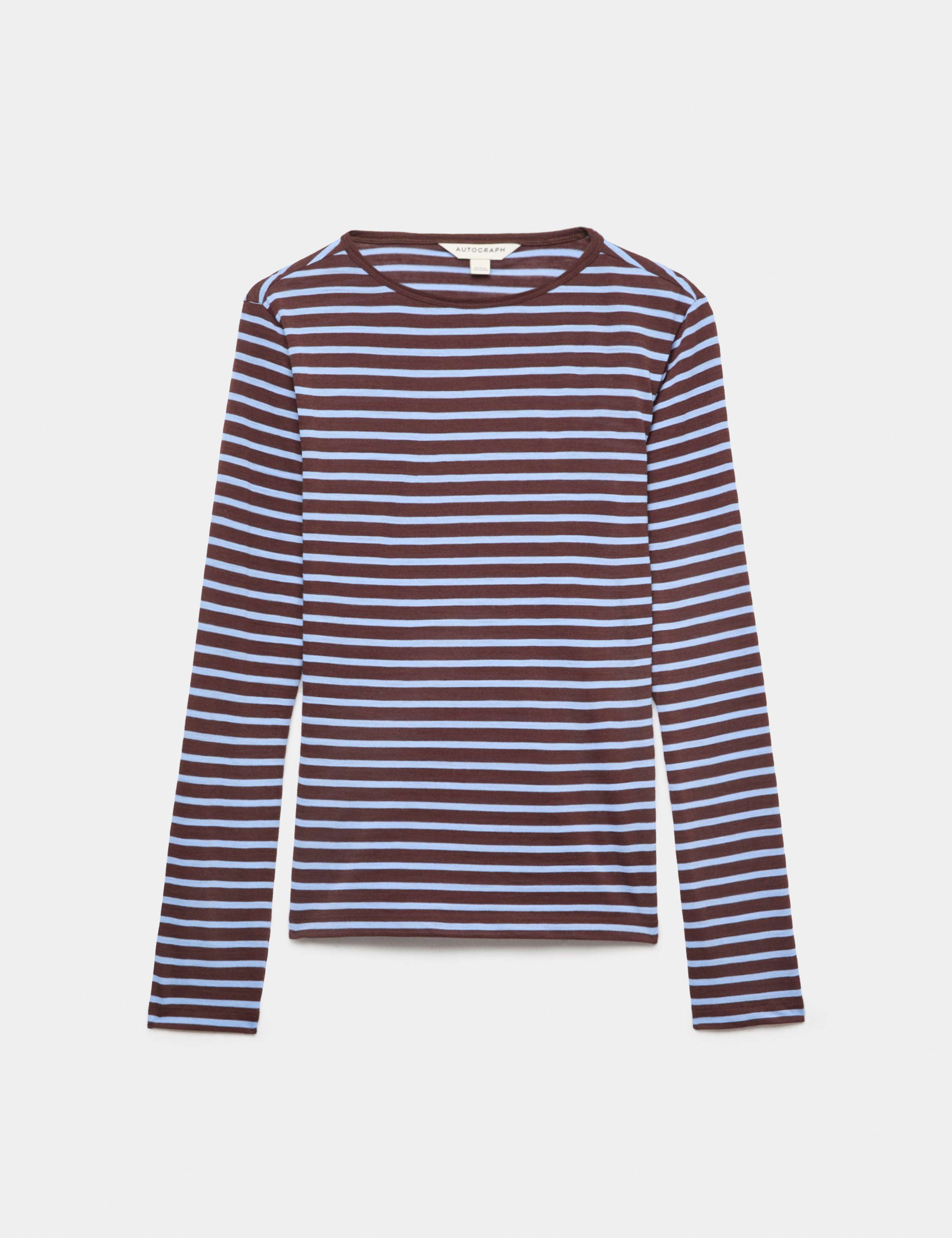 Striped Regular Fit Top with Wool 2 of 6