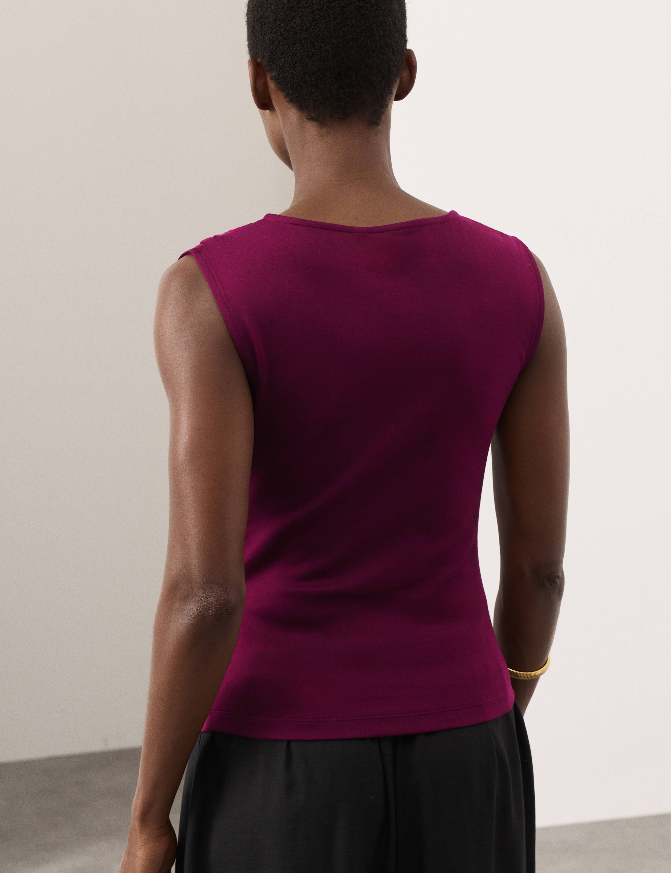 Cotton Rich Ruched Hardware Detail Top 5 of 6