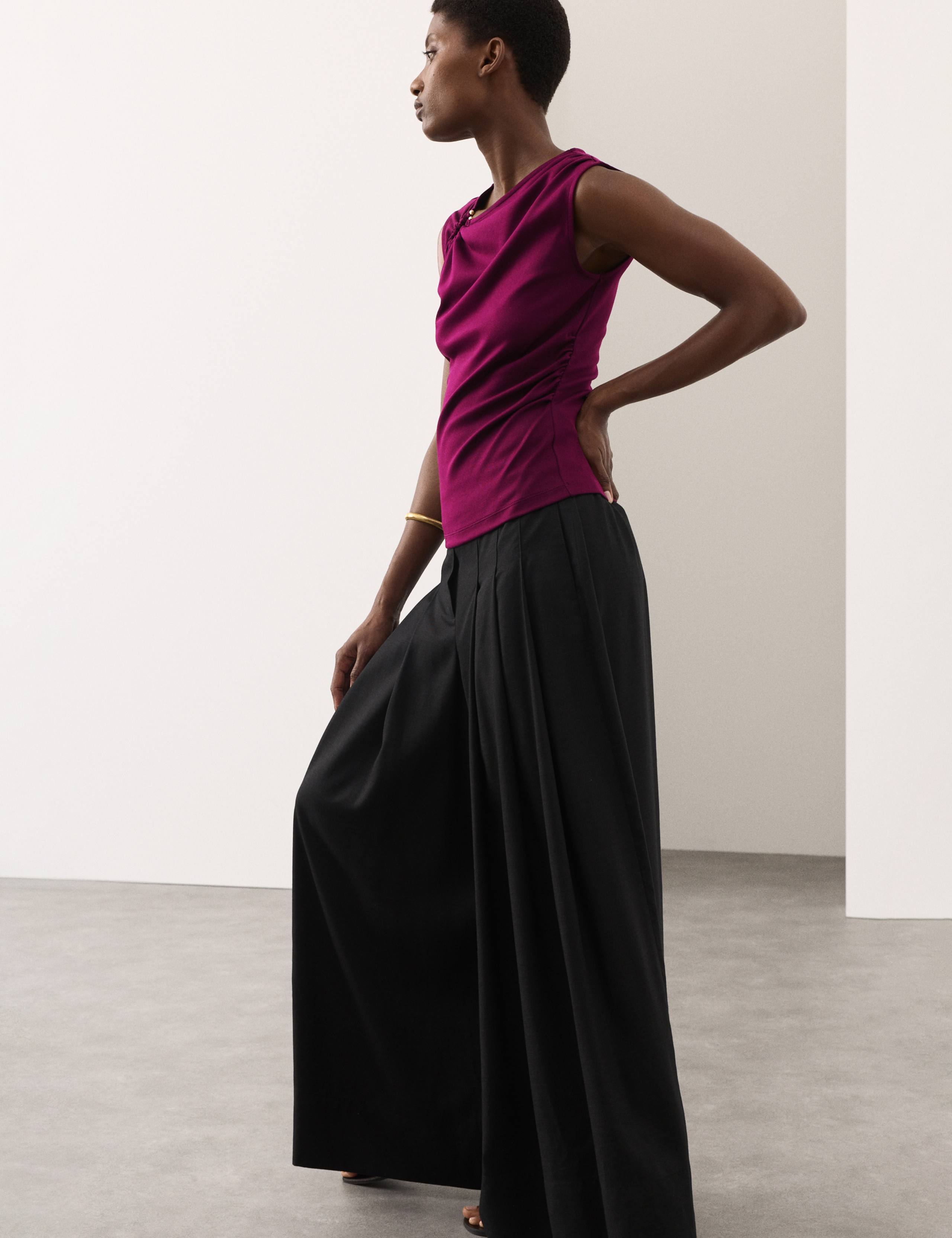 Cotton Rich Ruched Hardware Detail Top 6 of 6