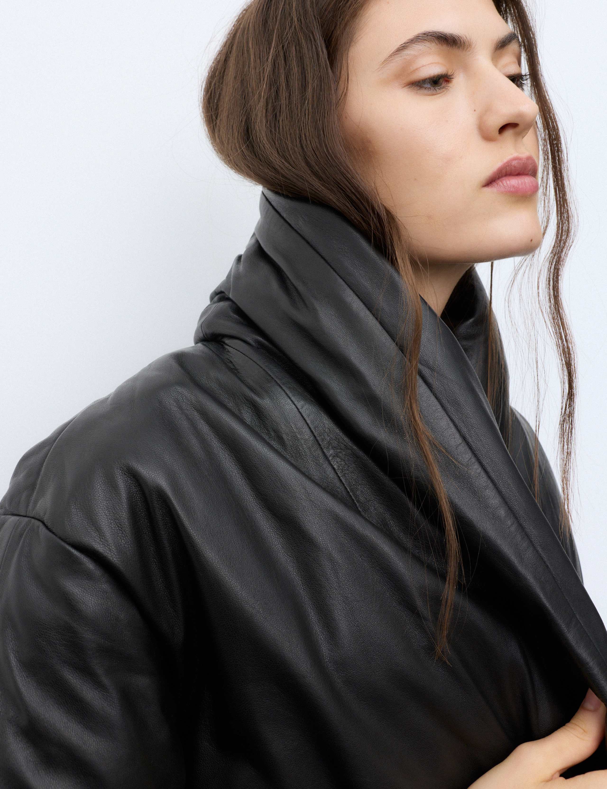 Pure Leather Padded Jacket 7 of 7