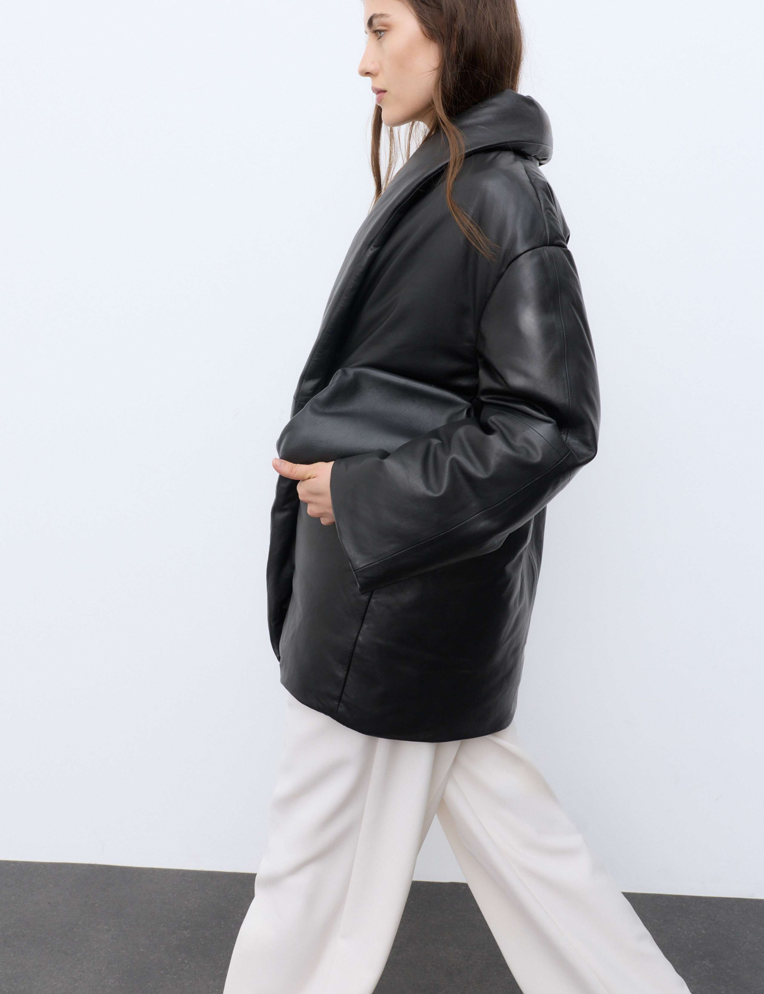 Pure Leather Padded Jacket 3 of 7