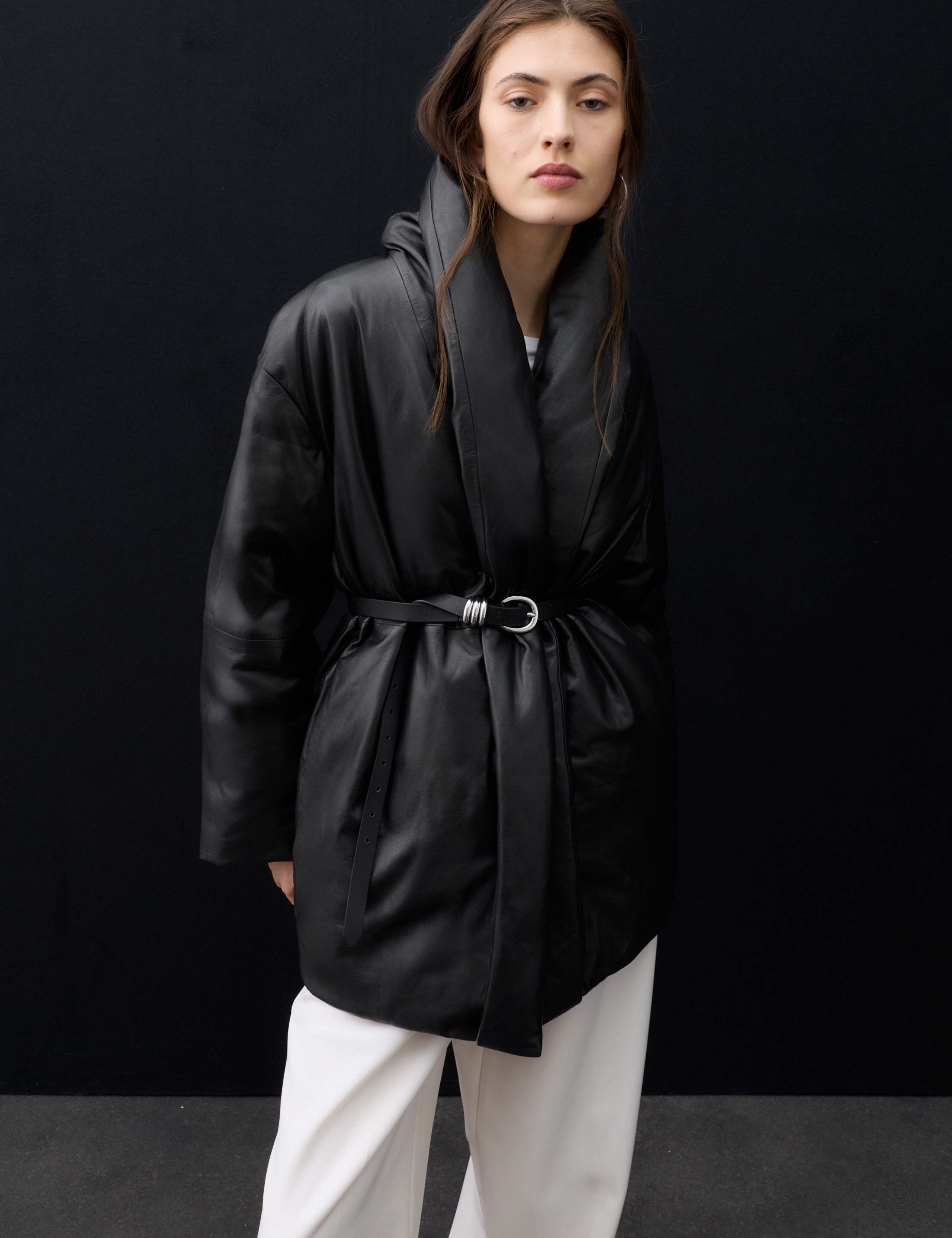 Pure Leather Padded Jacket 4 of 7