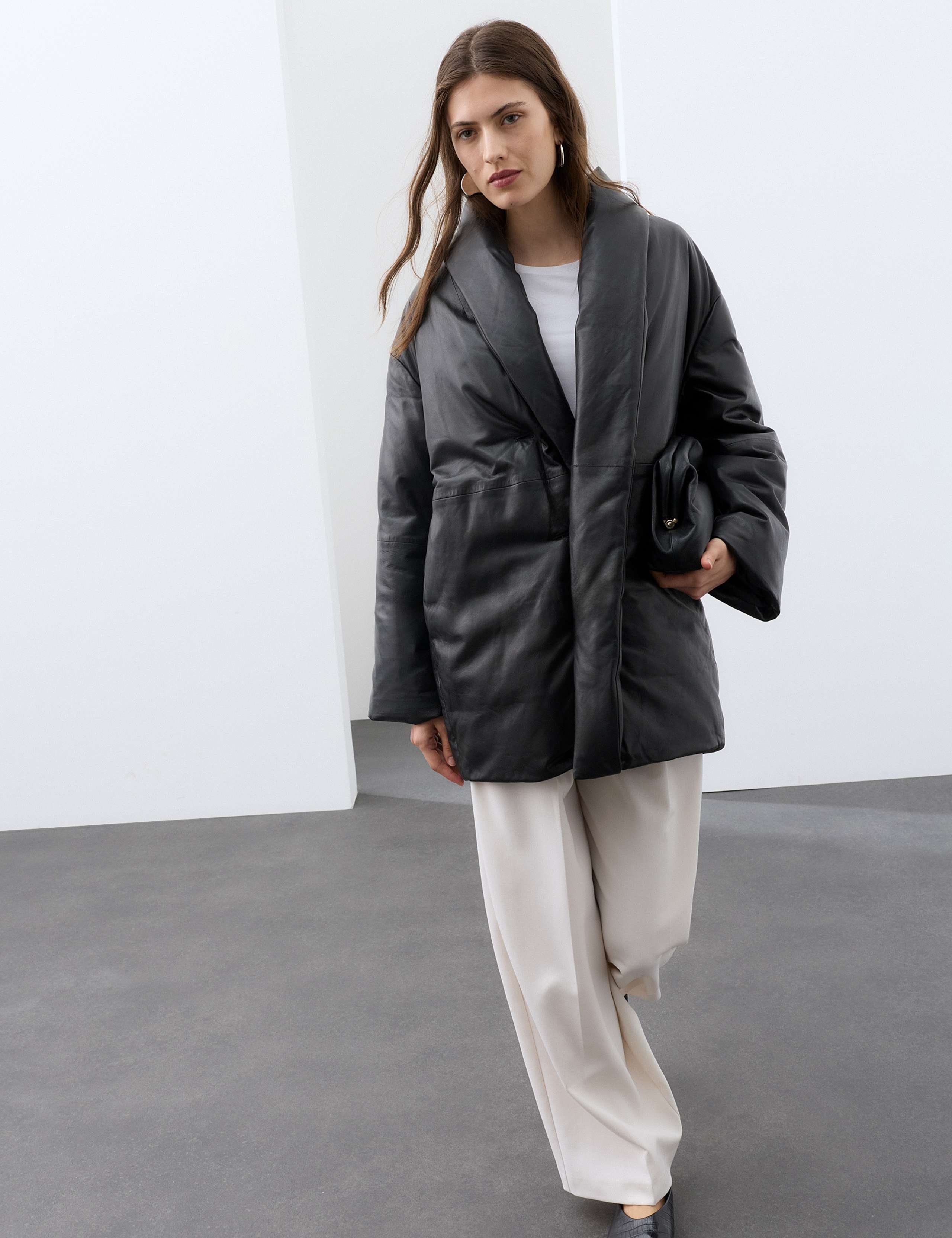 Pure Leather Padded Jacket 5 of 7
