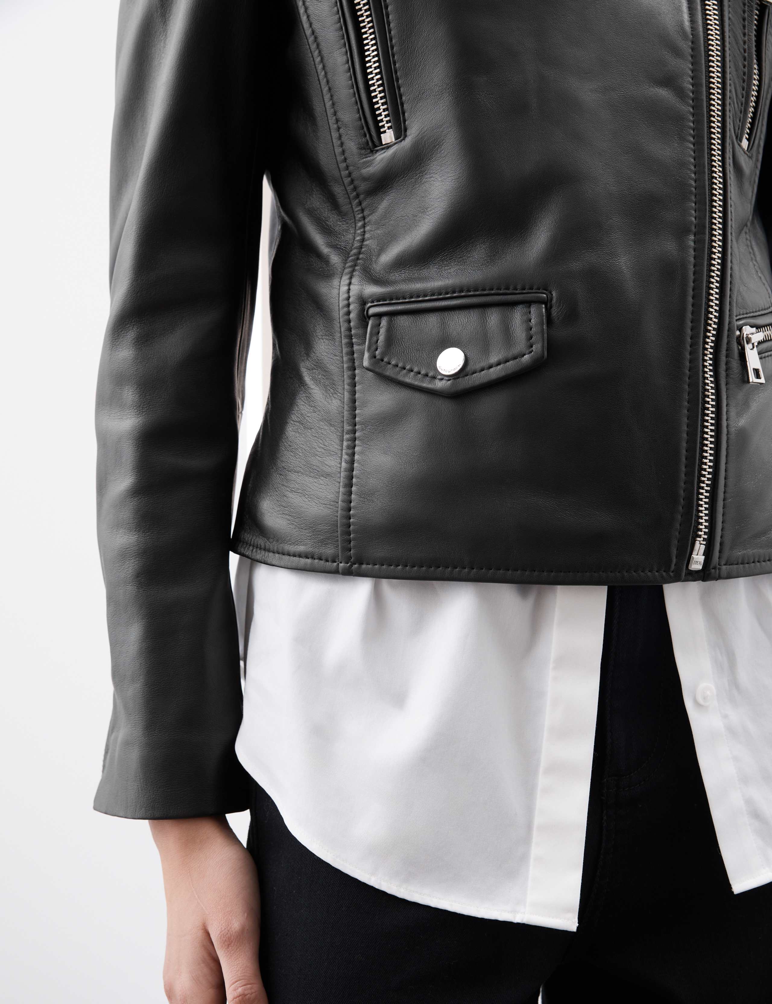 Leather Biker Jacket 4 of 8