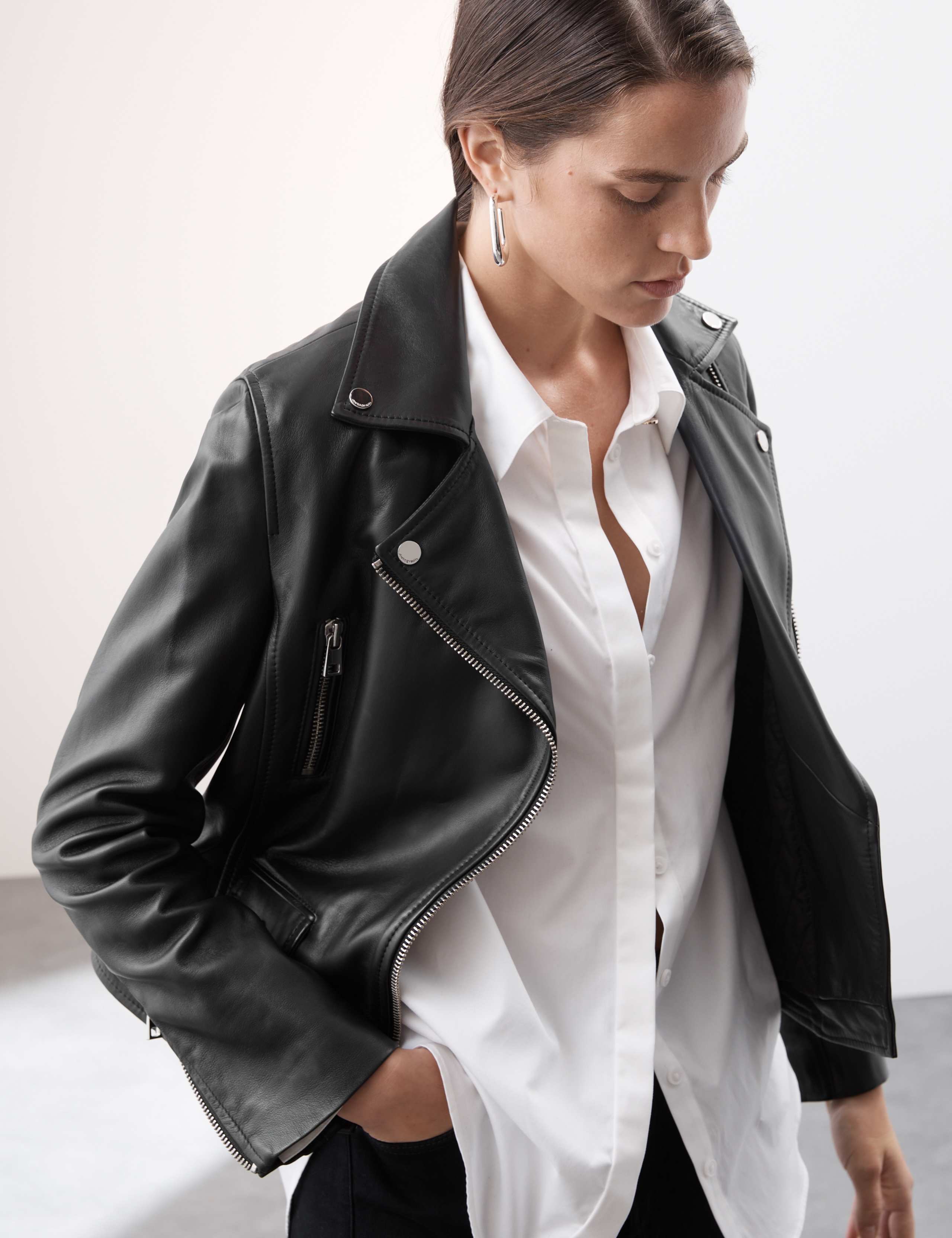 Leather Biker Jacket 5 of 8