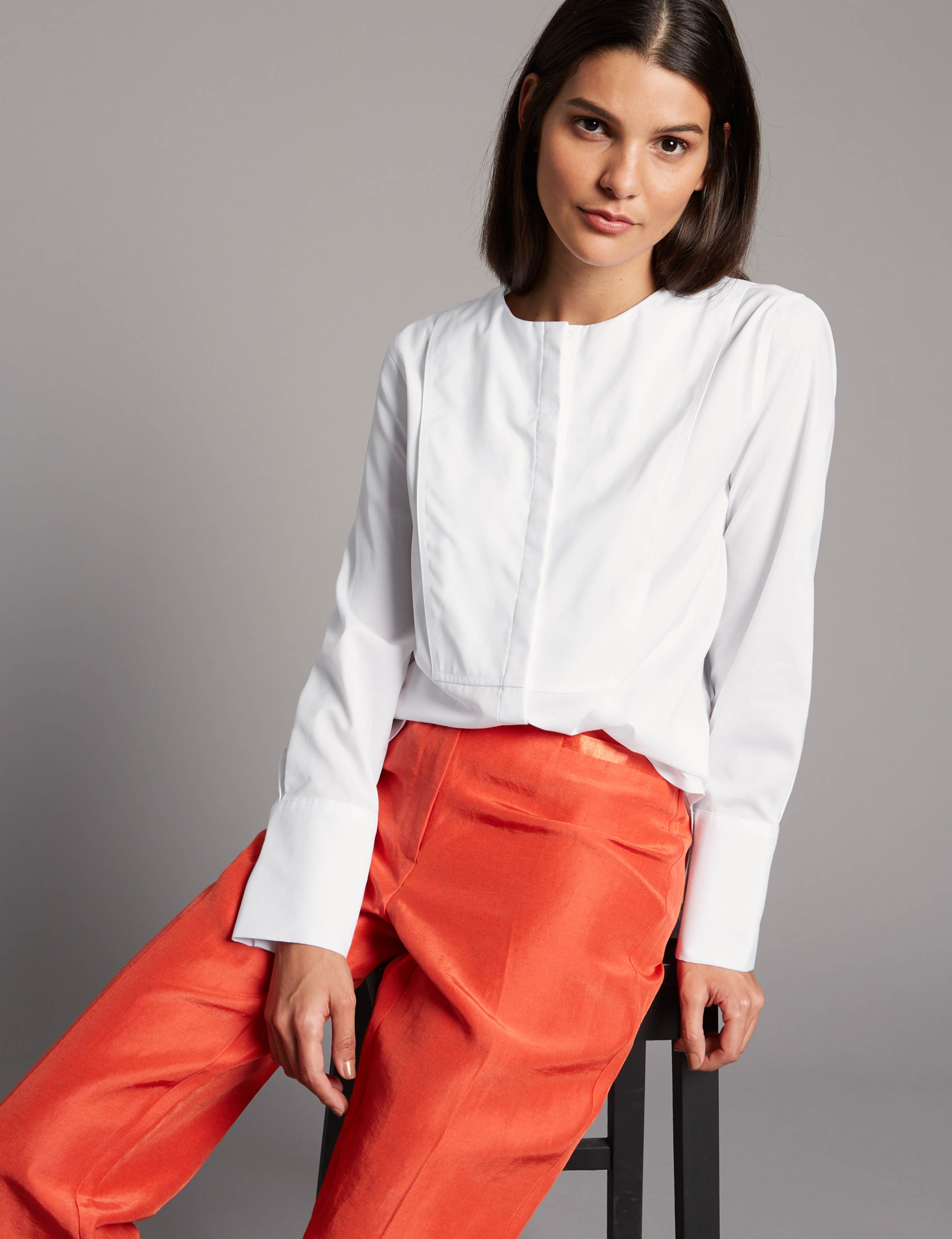 Pure Cotton Round Neck Long Sleeve Shirt 1 of 5