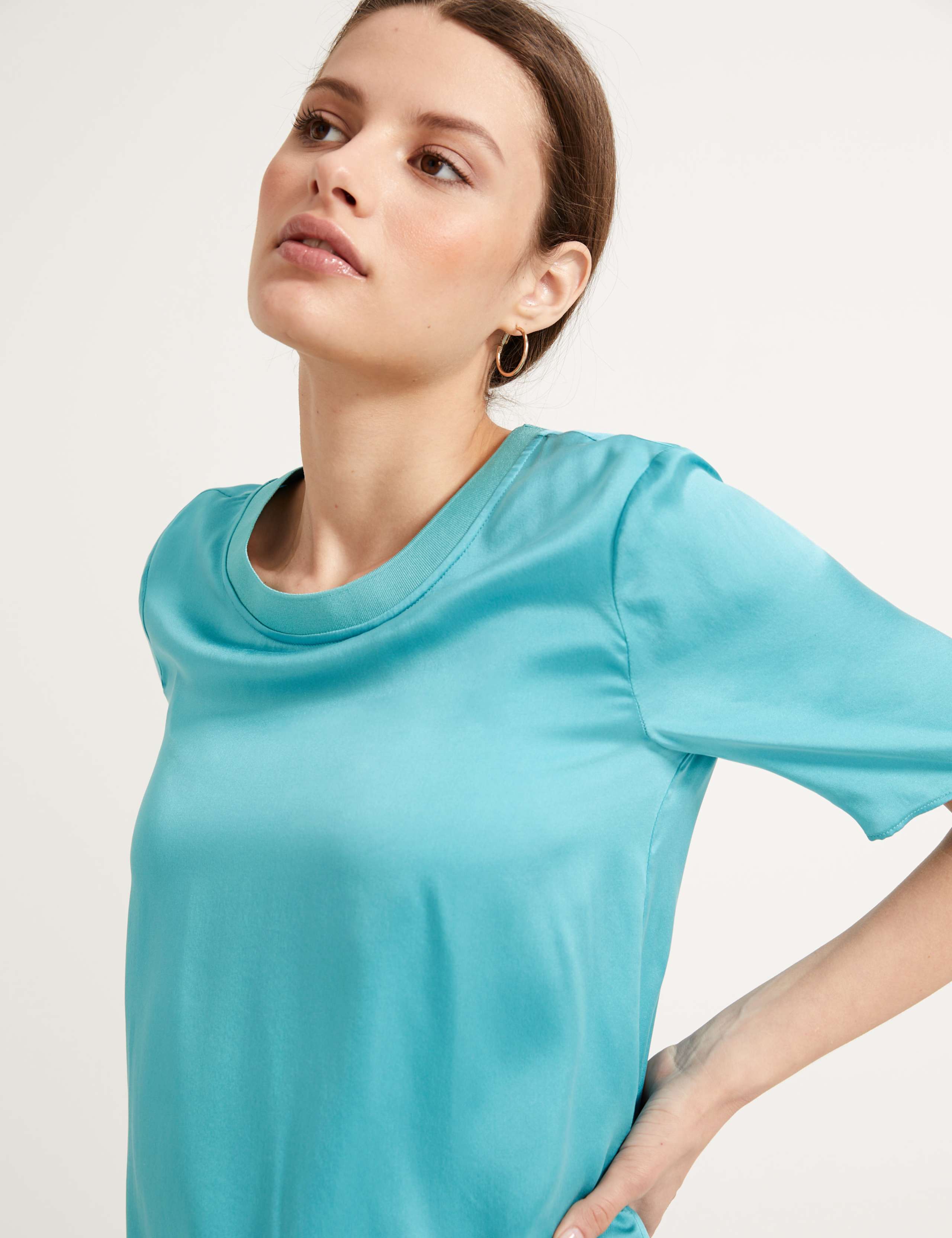 Pure Silk Short Sleeve Top 1 of 5