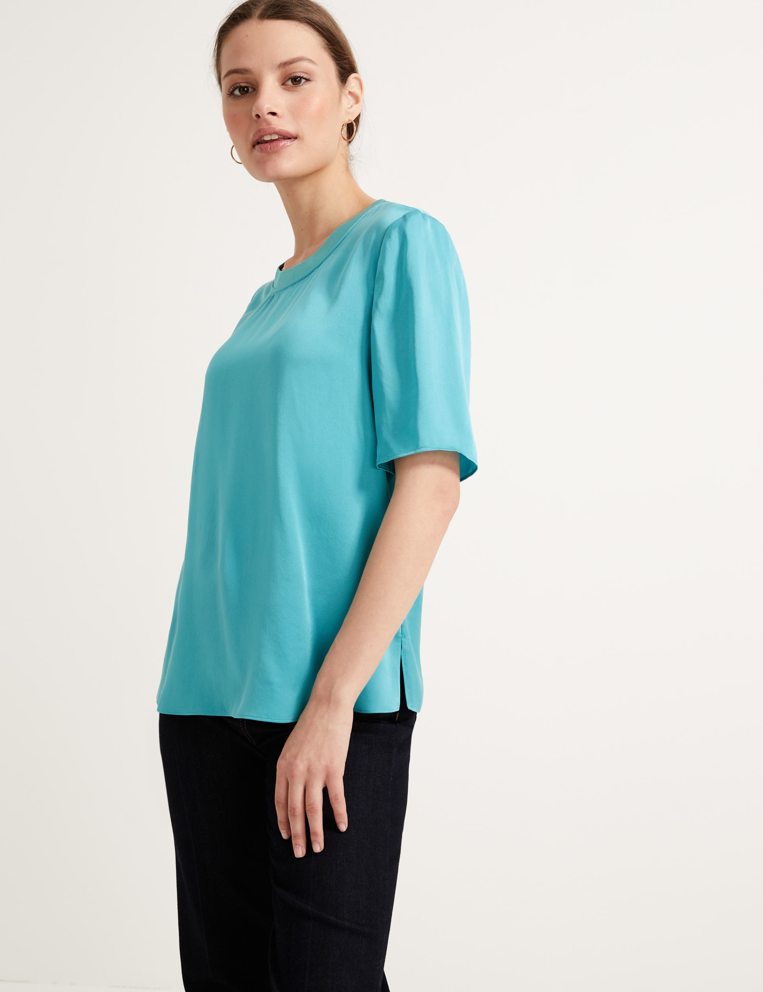 Pure Silk Short Sleeve Top 3 of 5