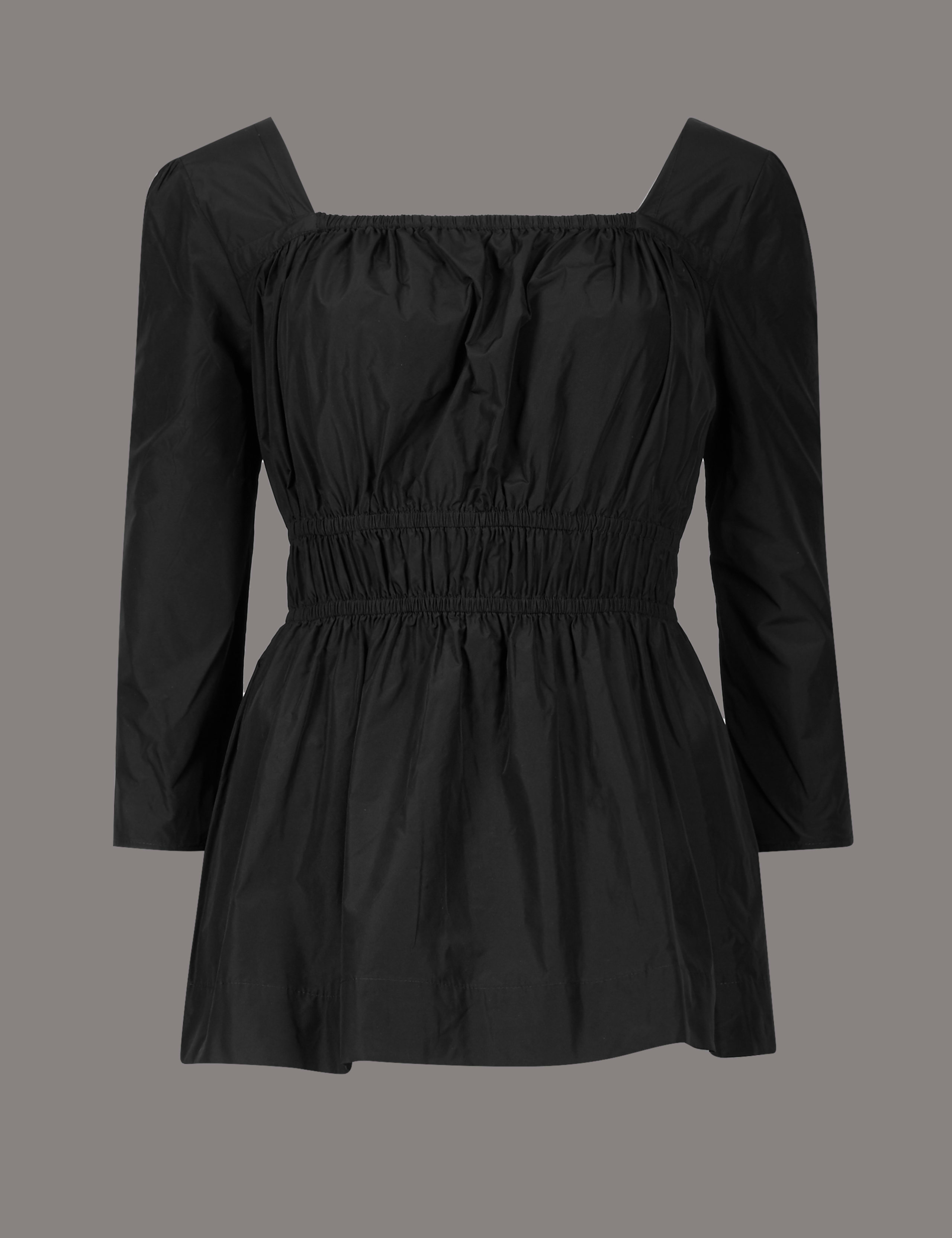 Gathered Square Neck 3/4 Sleeve Blouse 2 of 5