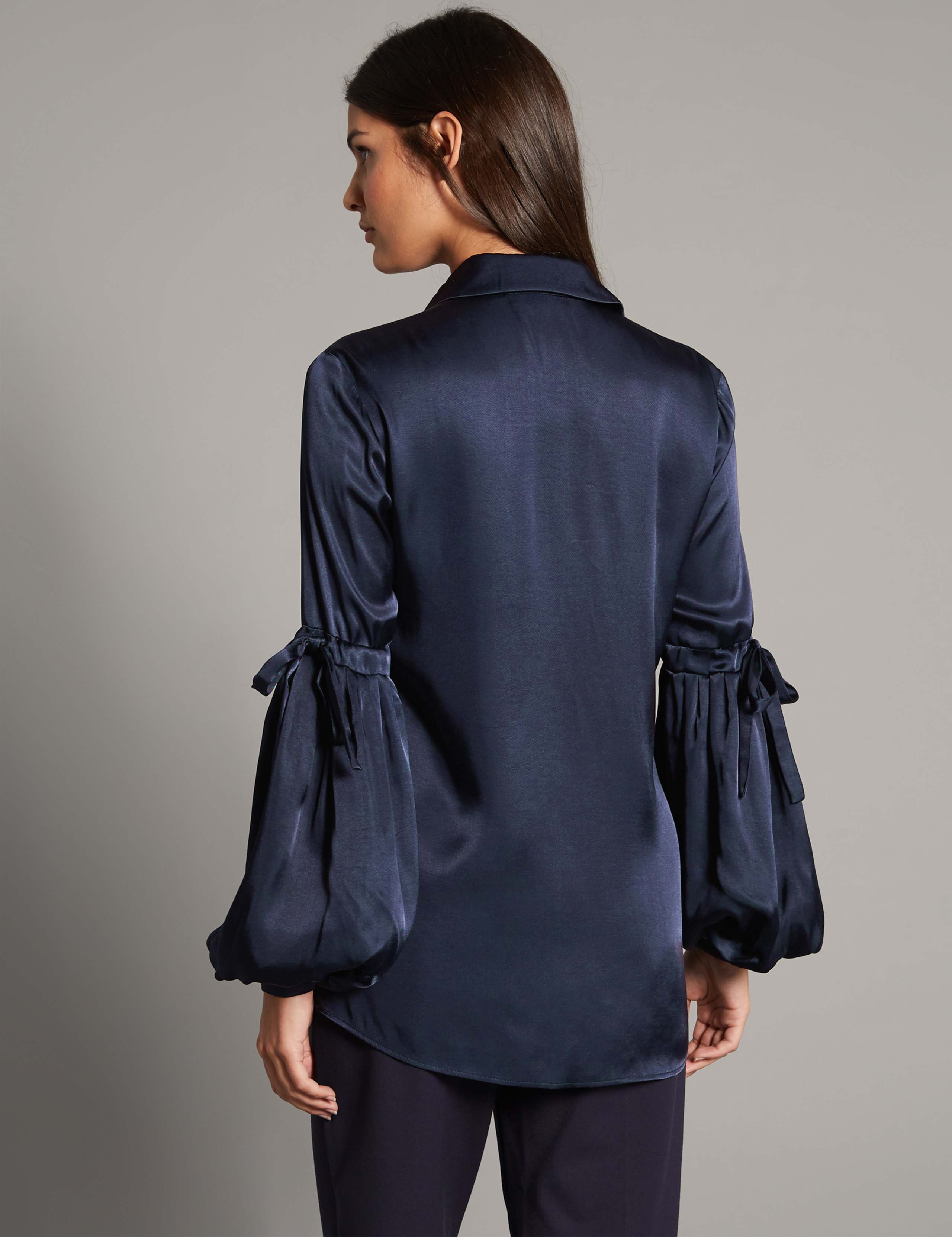 Satin Bell Sleeve Shirt 4 of 5