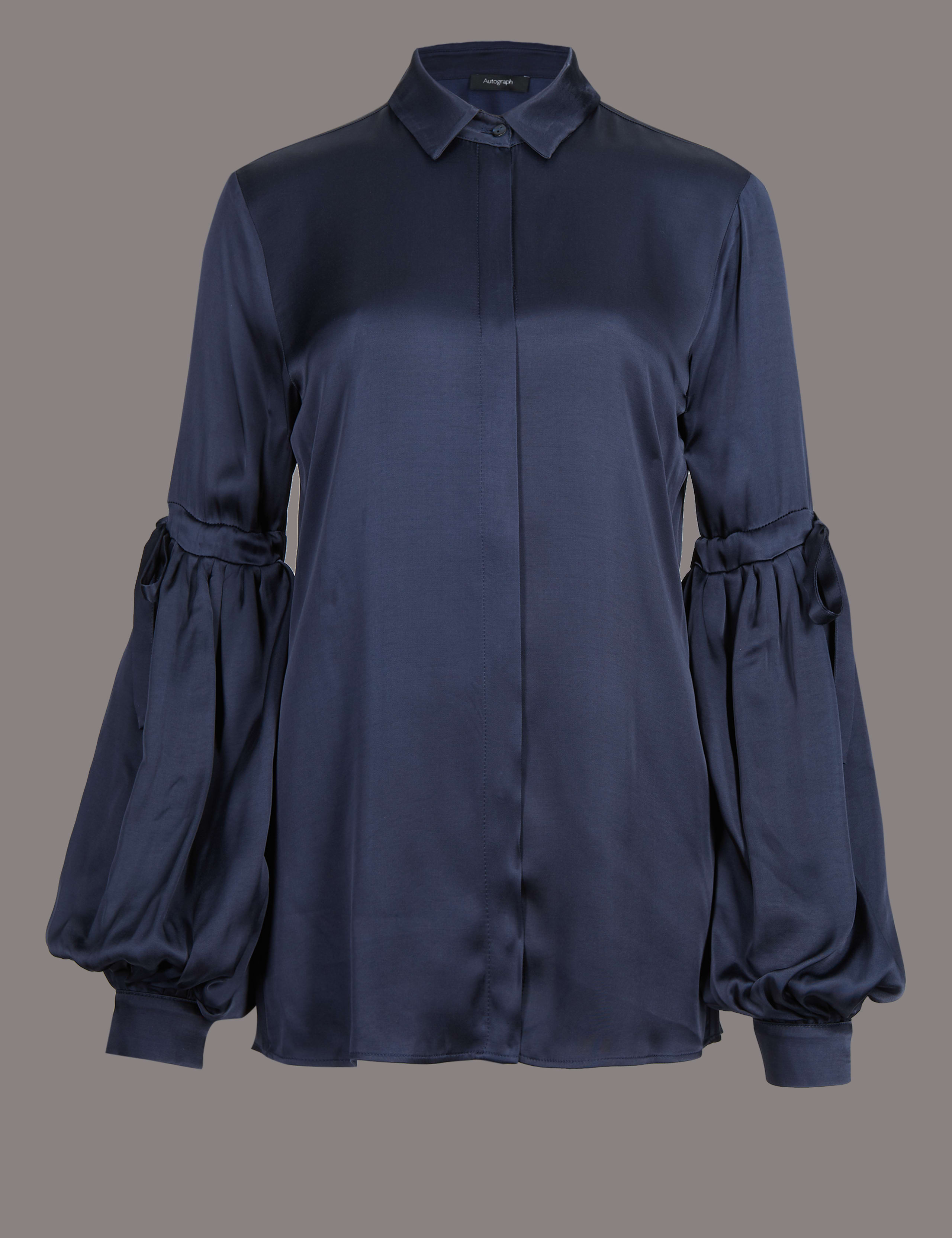 Satin Bell Sleeve Shirt 2 of 5