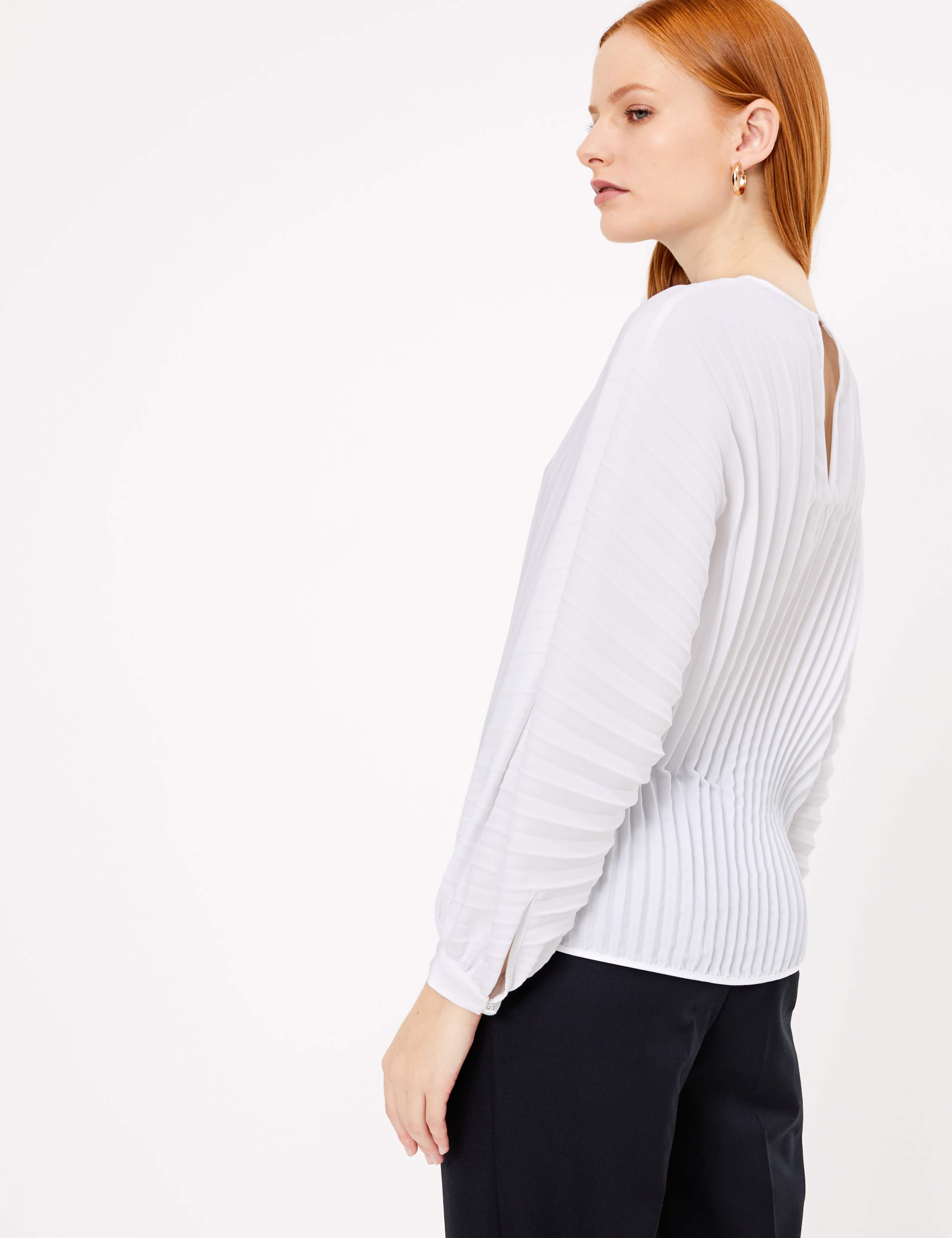 Pleated Relaxed Fit Shell Top | Autograph | M&S
