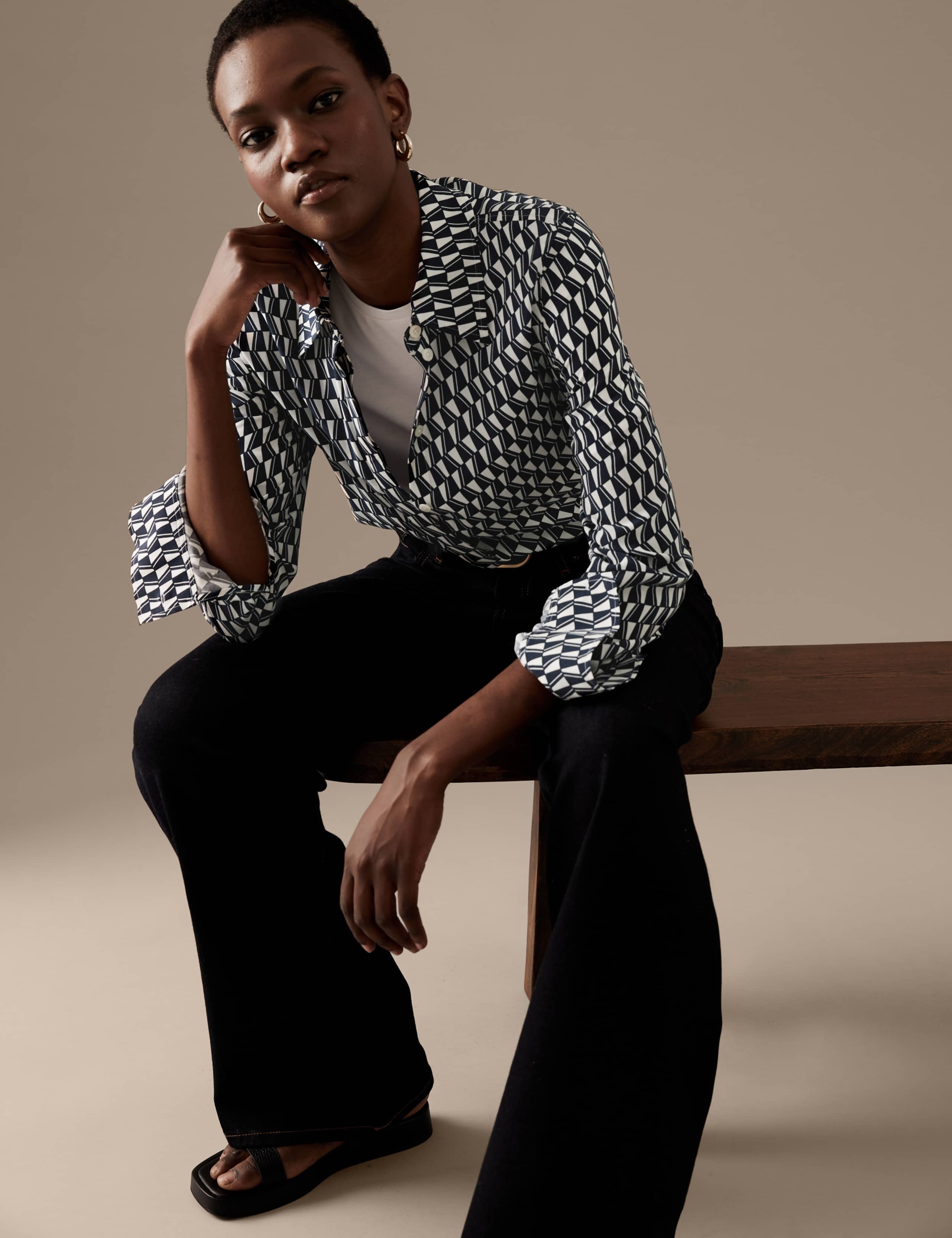 Cupro Rich Printed Shirt 1 of 6