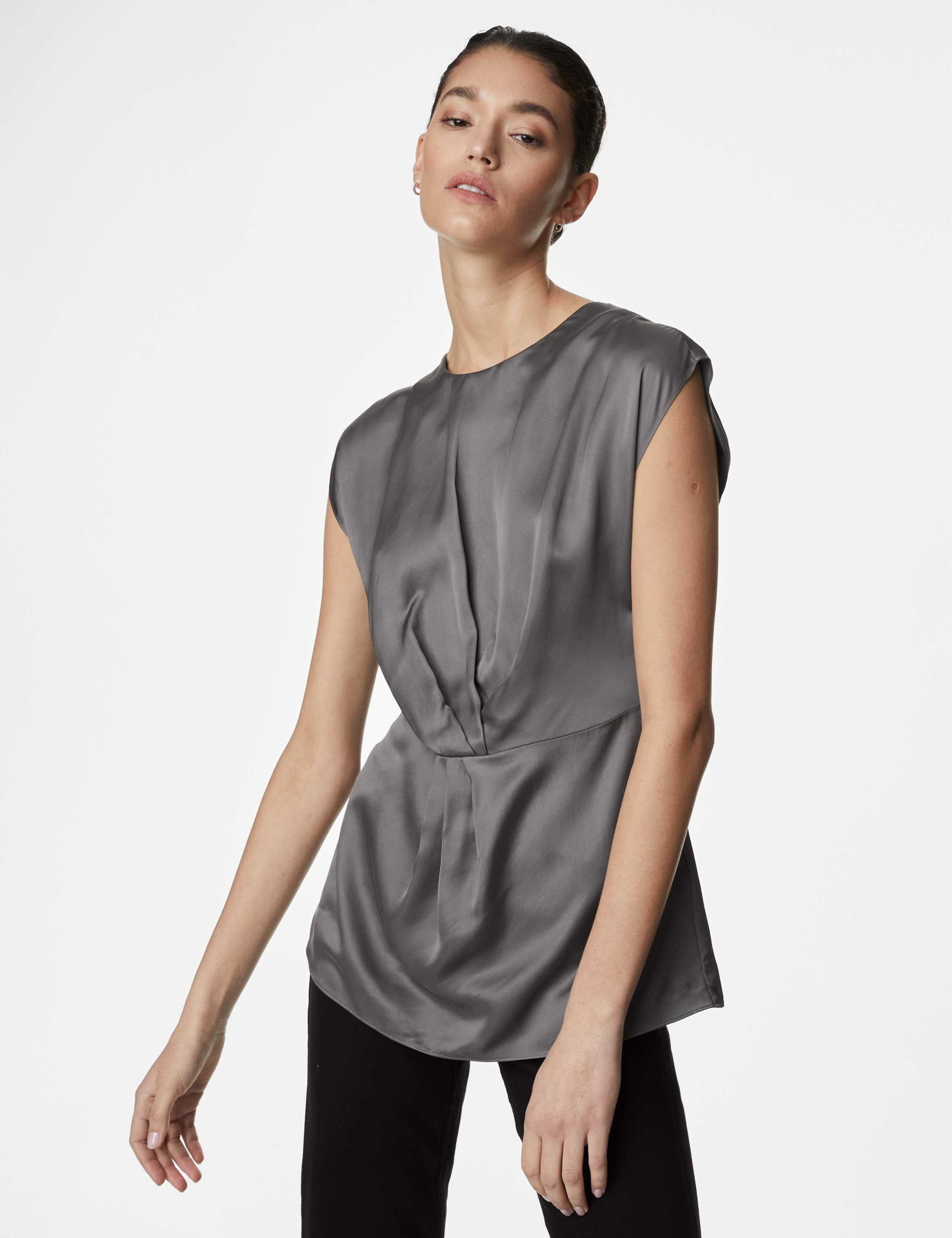 Satin Twist Front Top 4 of 5