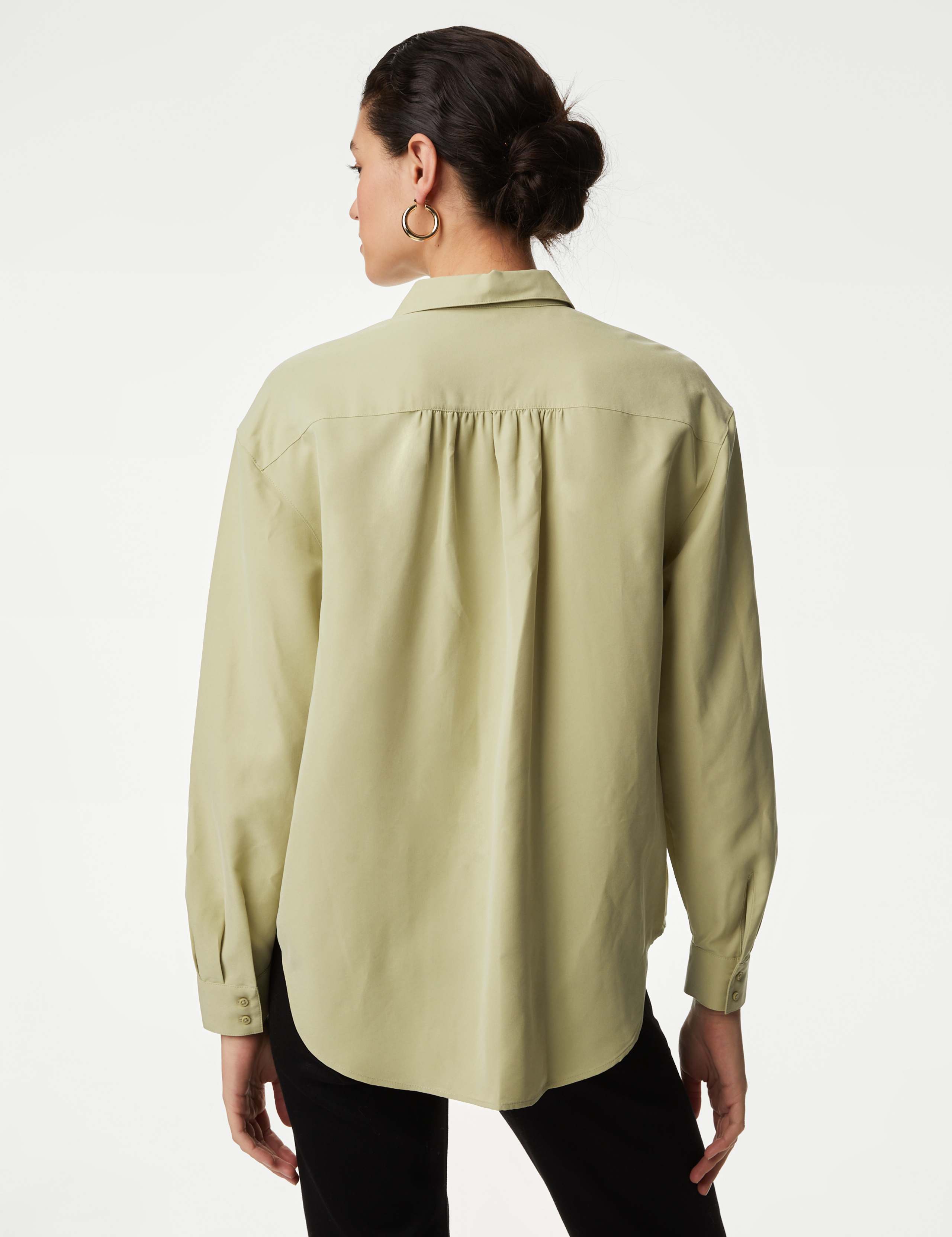 Modal Rich Collared Relaxed Utility Shirt 6 of 6