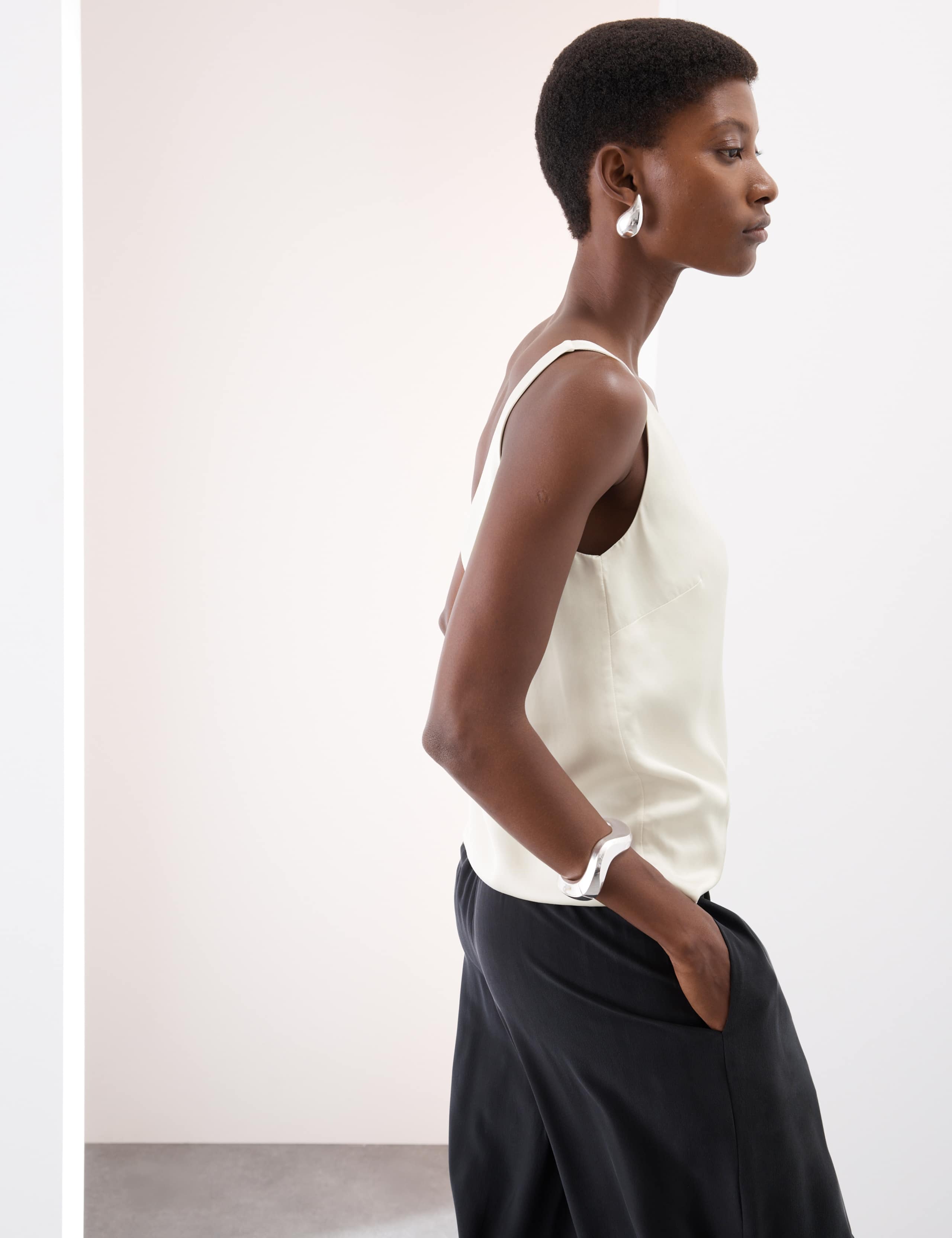 Satin Scoop Neck Cami Top 6 of 7