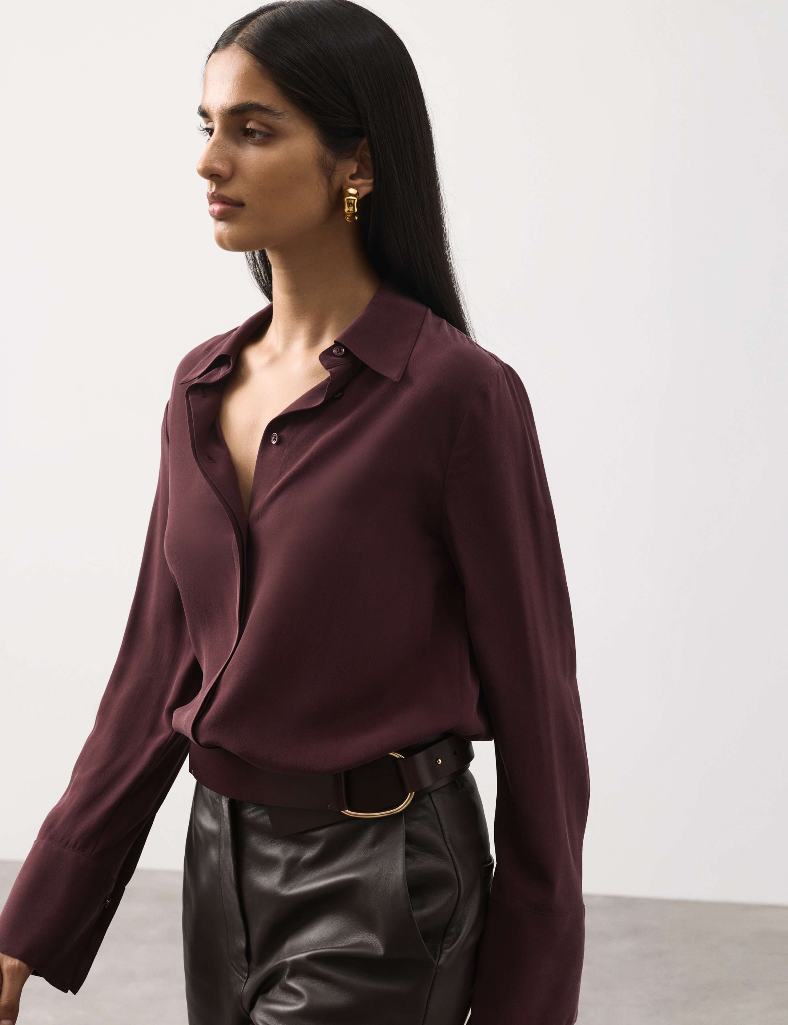 Pure Silk Collared Shirt 1 of 7