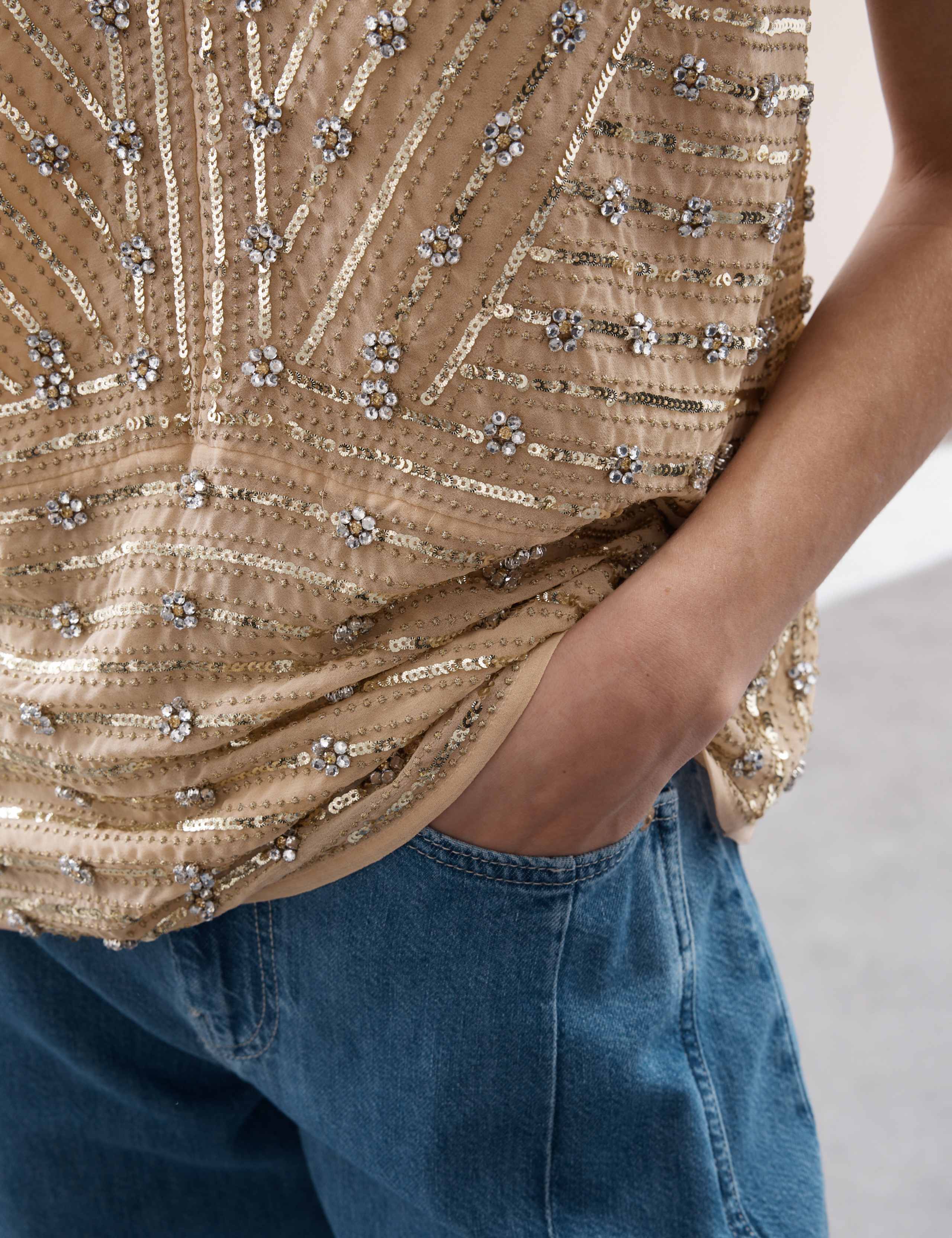 Floral Embellished Cami Top 6 of 7
