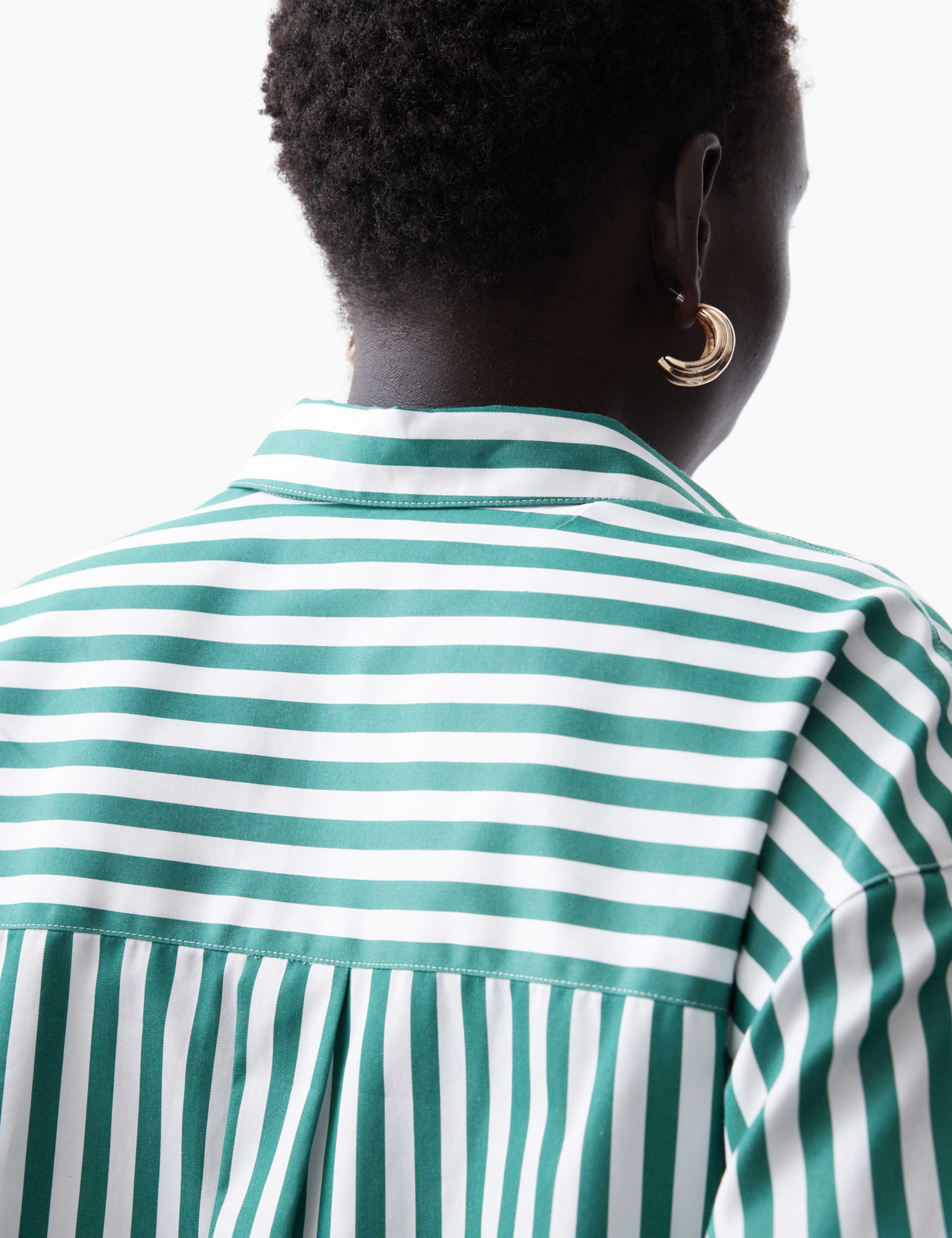 Pure Cotton Striped Collared Relaxed Shirt 7 of 7